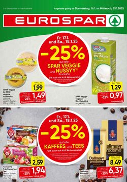 Prospekt Eurospar 16.01.2025 - 29.01.2025