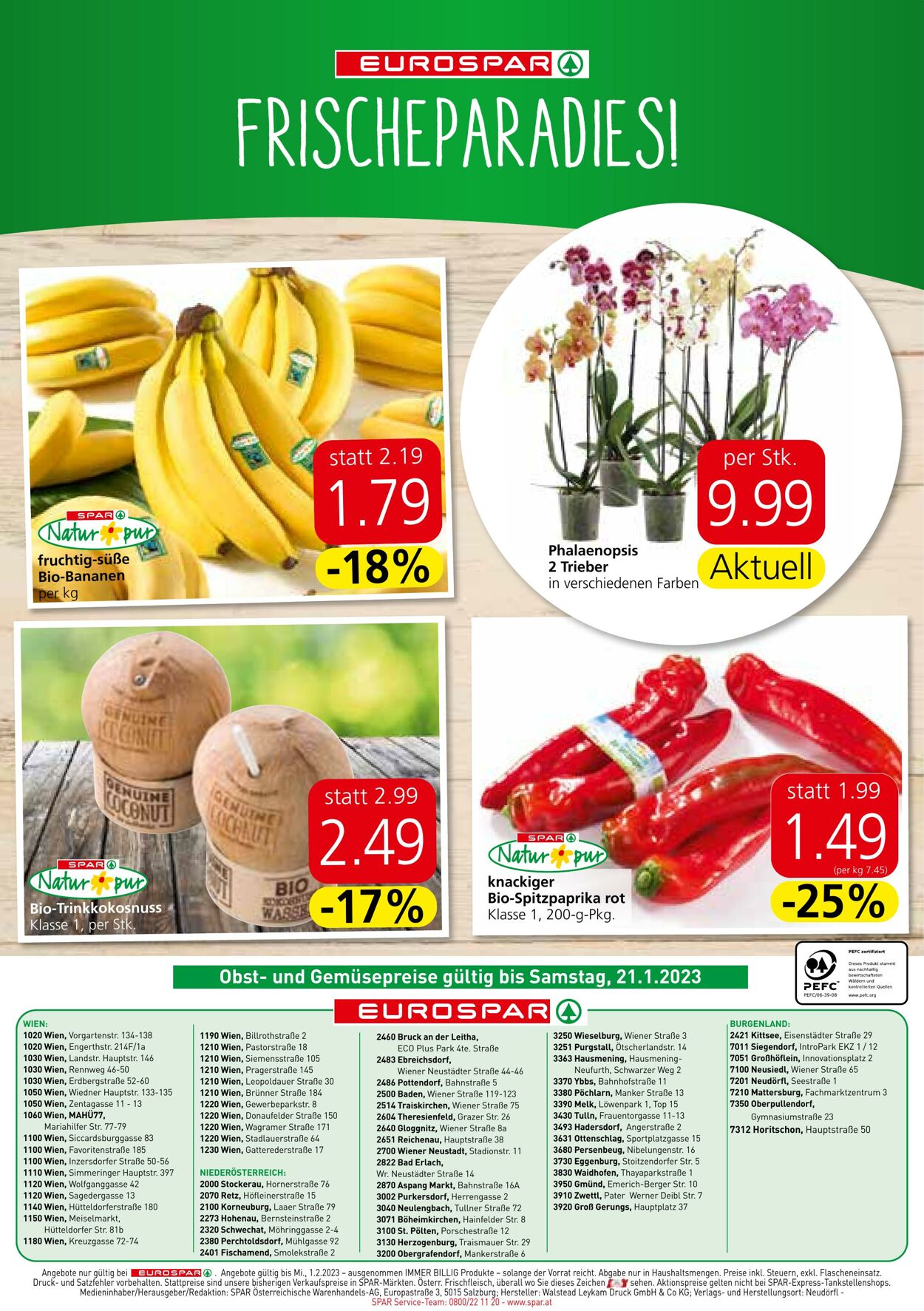 Prospekt Eurospar 19.01.2023 - 01.02.2023