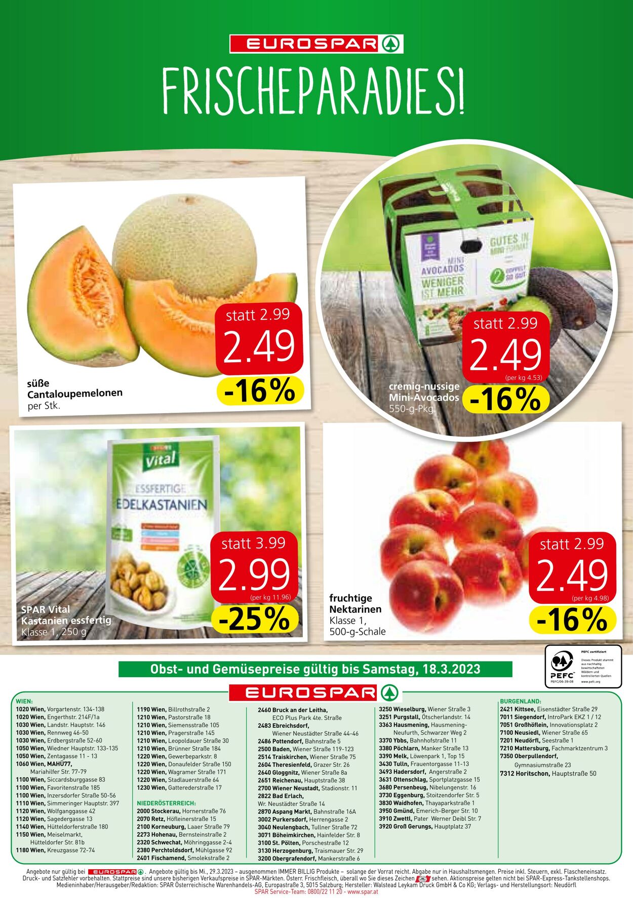 Prospekt Eurospar 16.03.2023 - 29.03.2023