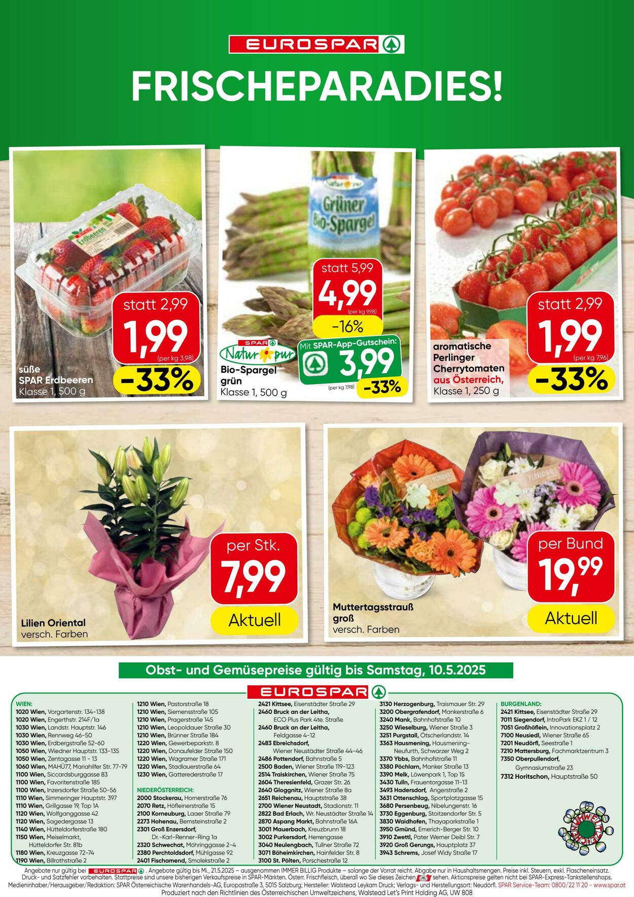 Prospekt Eurospar 08.05.2025 - 21.05.2025