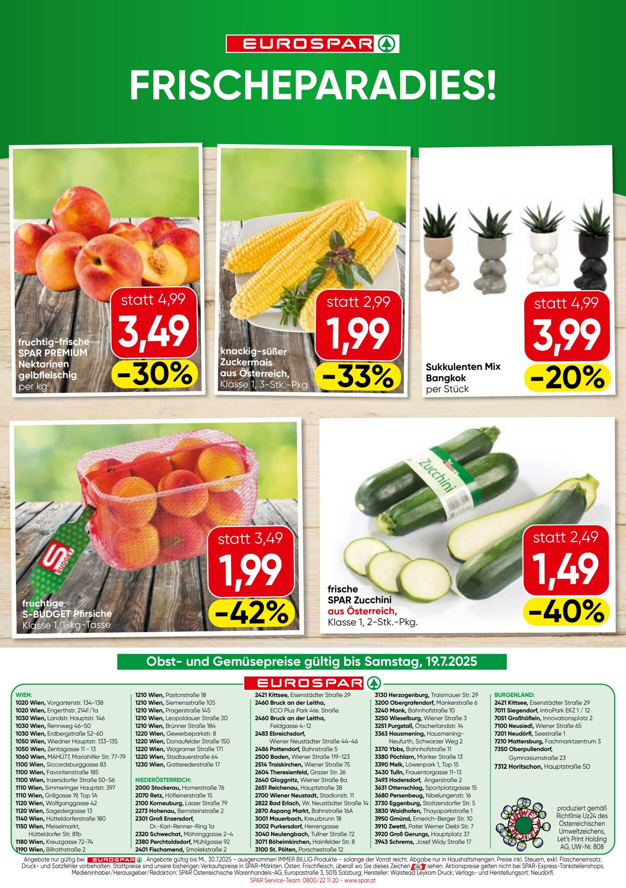 Prospekt Eurospar 17.07.2025 - 30.07.2025