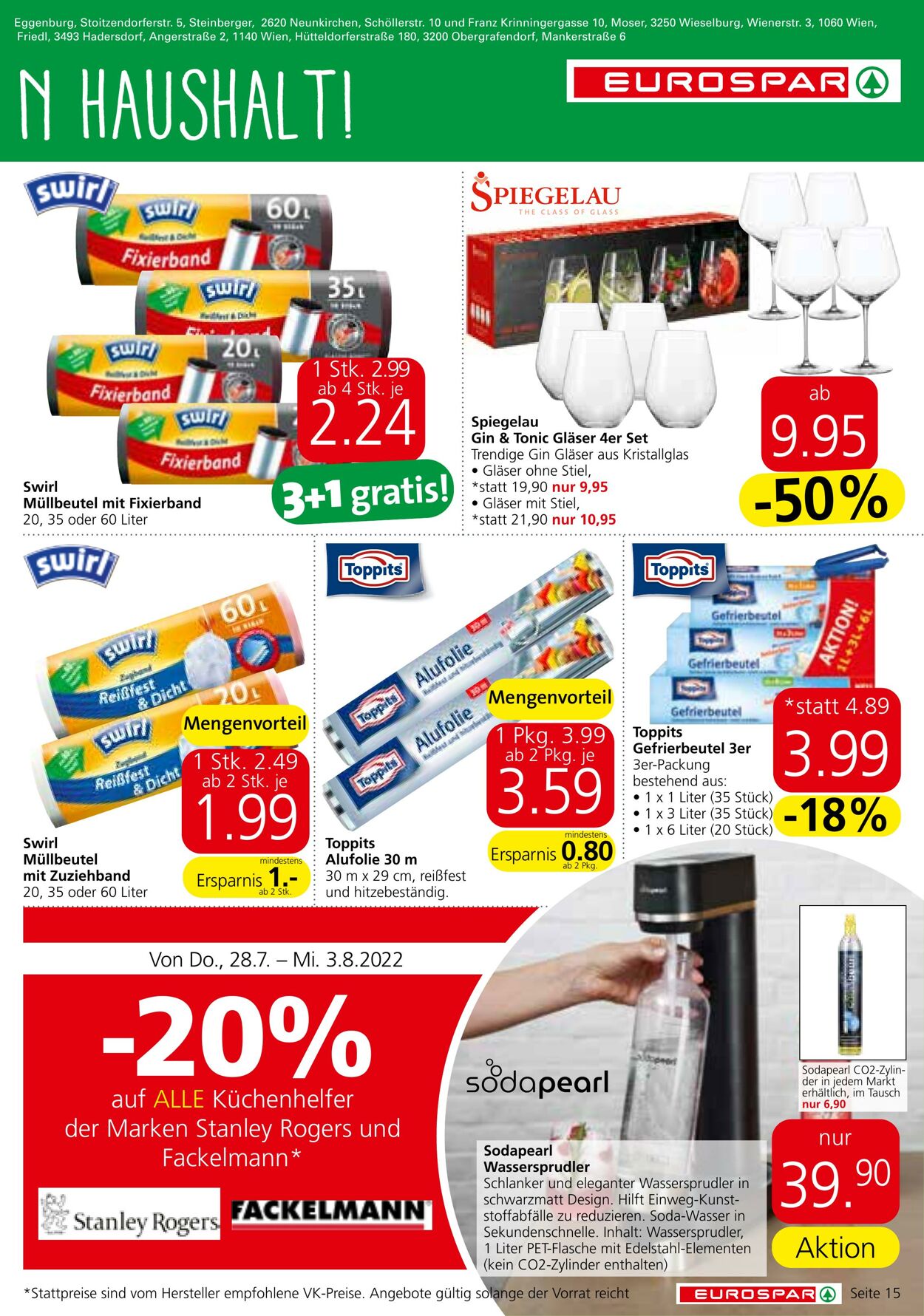 Prospekt Eurospar 28.07.2022 - 10.08.2022