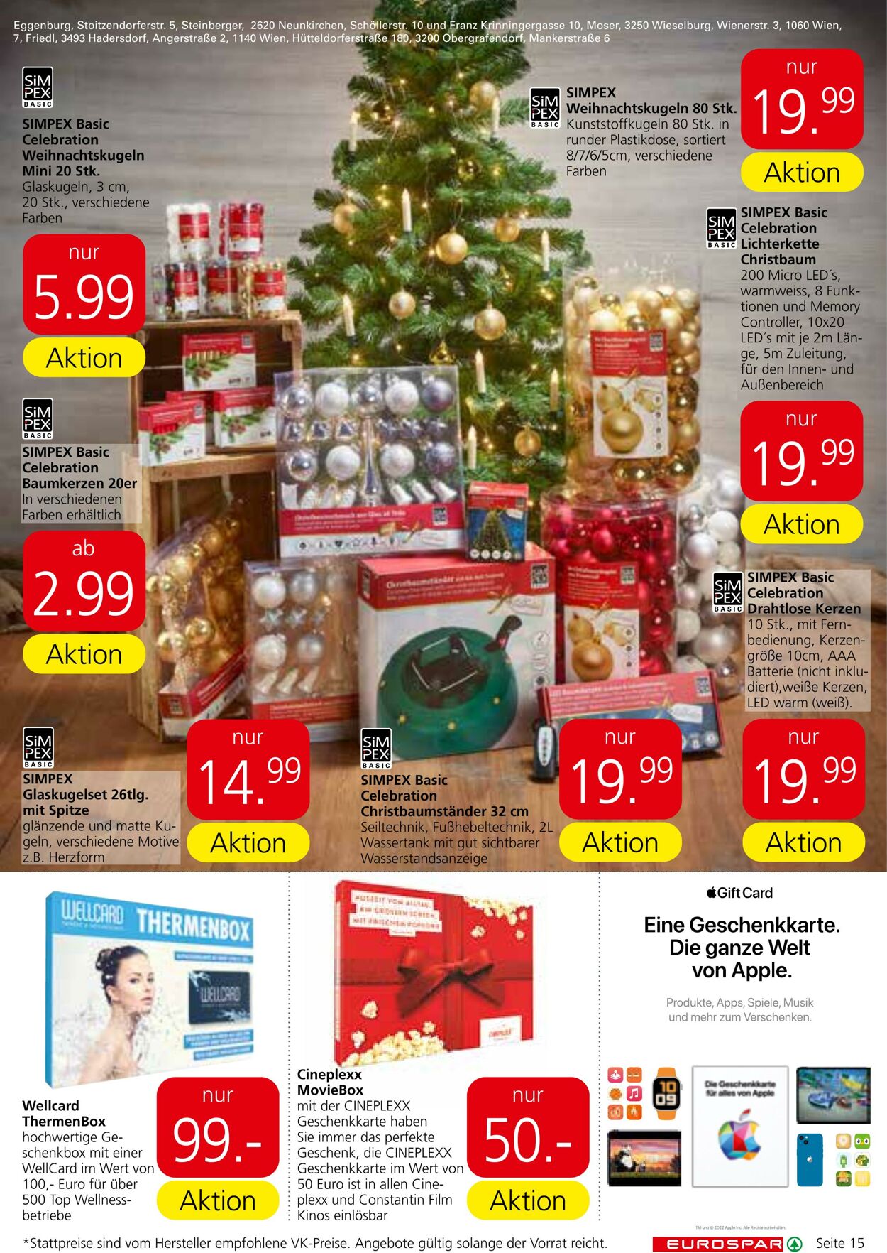 Prospekt Eurospar 01.12.2022 - 14.12.2022