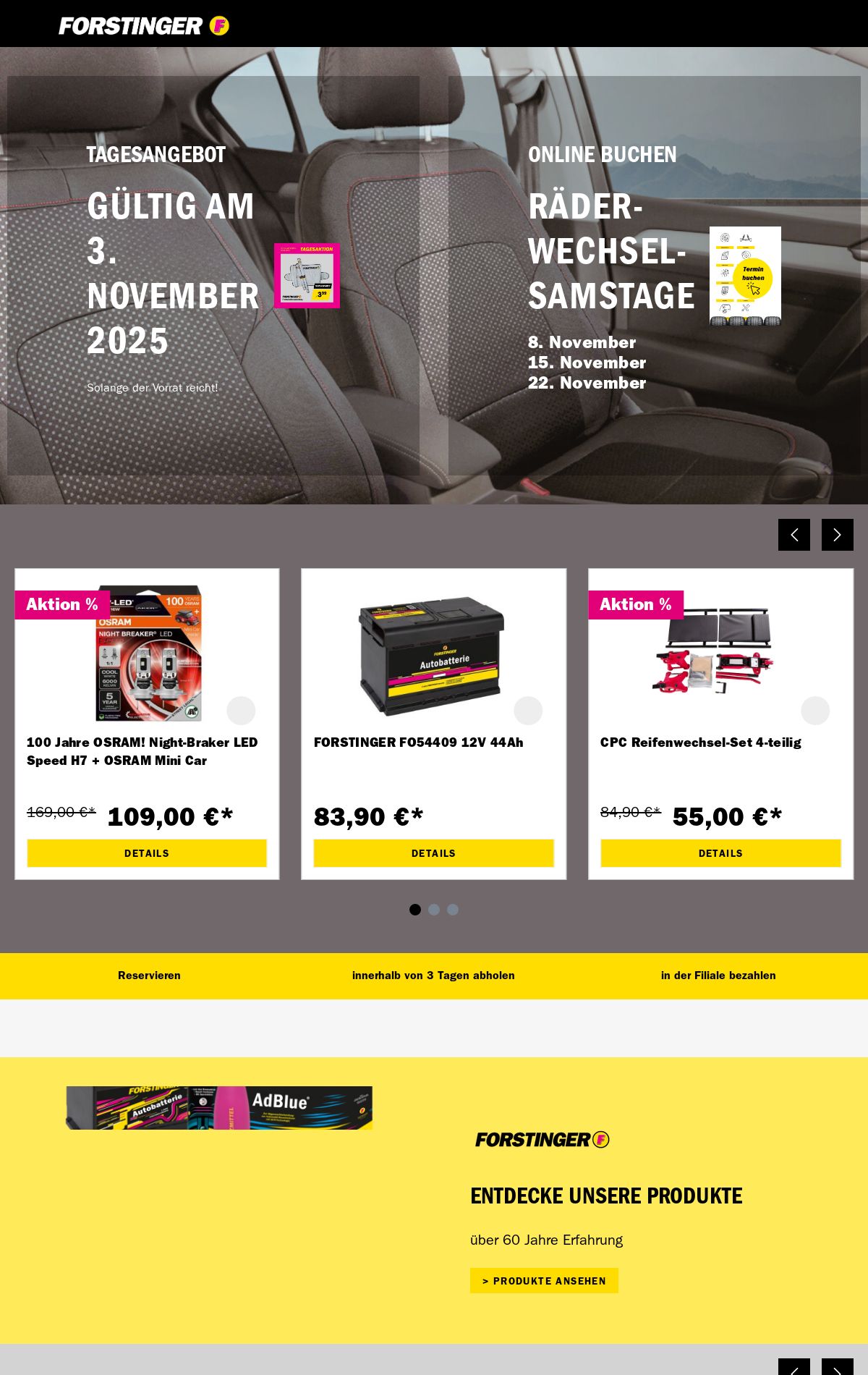 Prospekt Forstinger 03.11.2025 - 12.11.2025