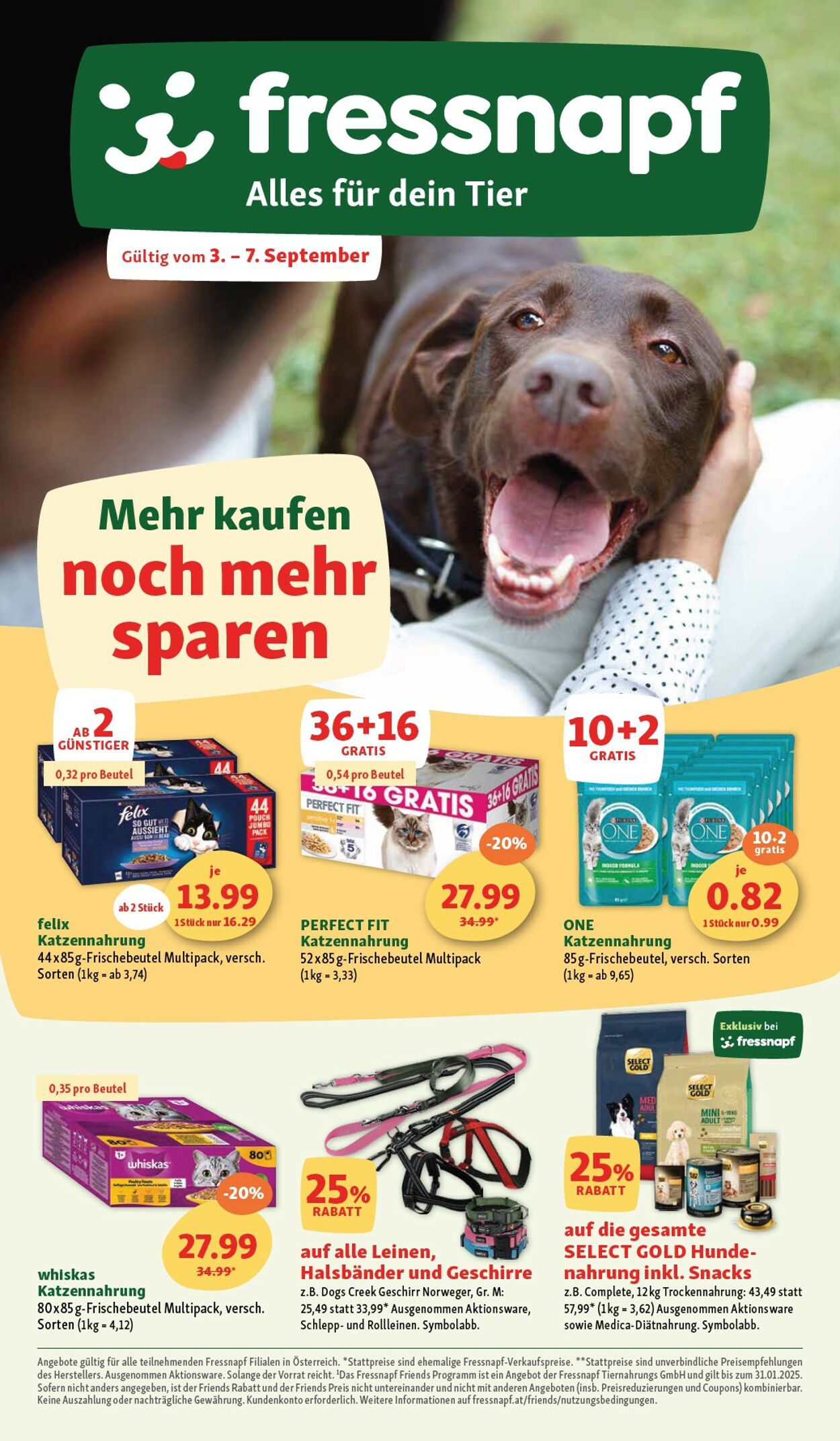 Prospekt Fressnapf - Angebote aus unserer Werbung  | FRESSNAPF 3 Sep, 2024 - 7 Sep, 2024