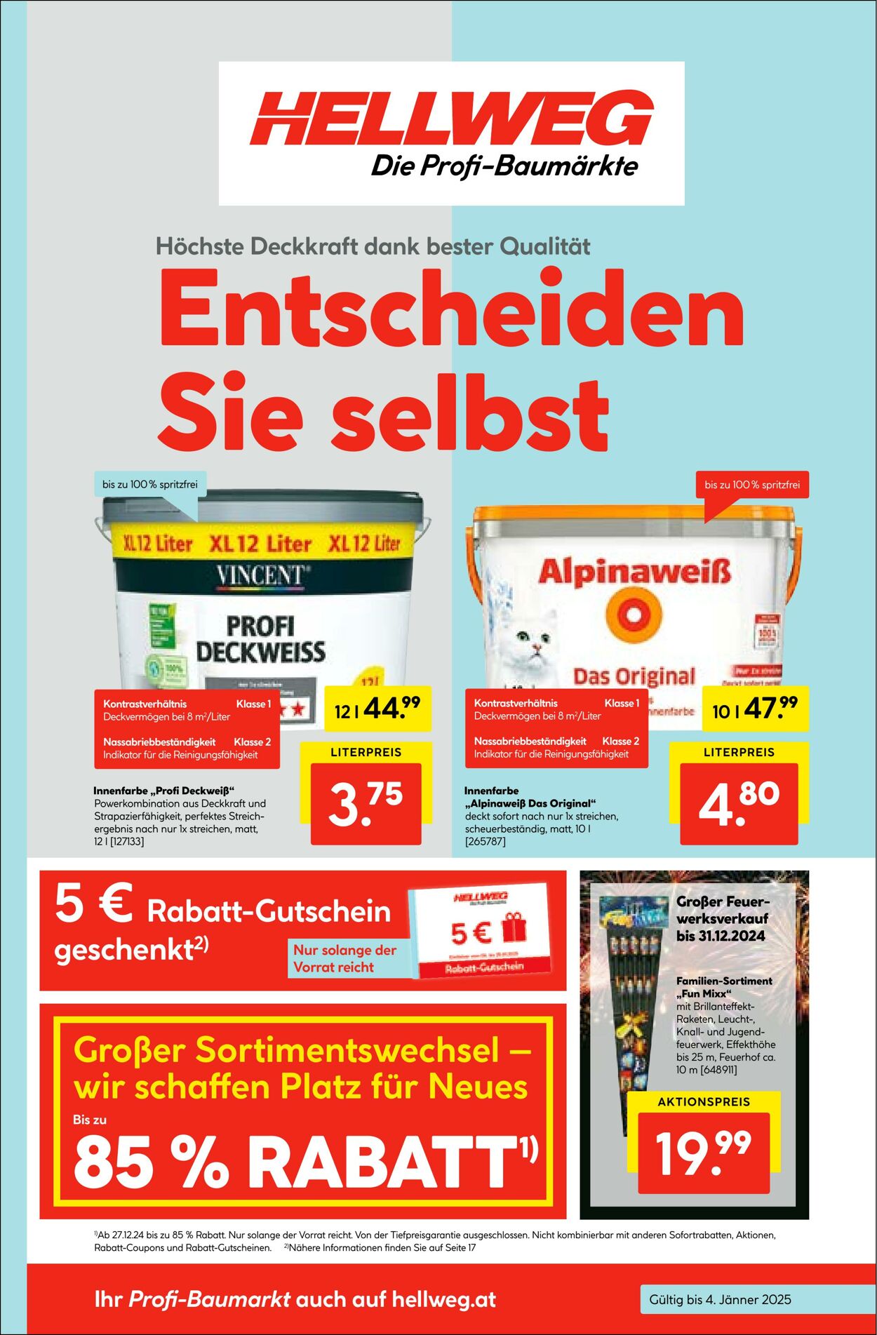 Prospekt Hellweg - Unsere aktuelle Werbung 26 Dez, 2024 - 5 Jän, 2025