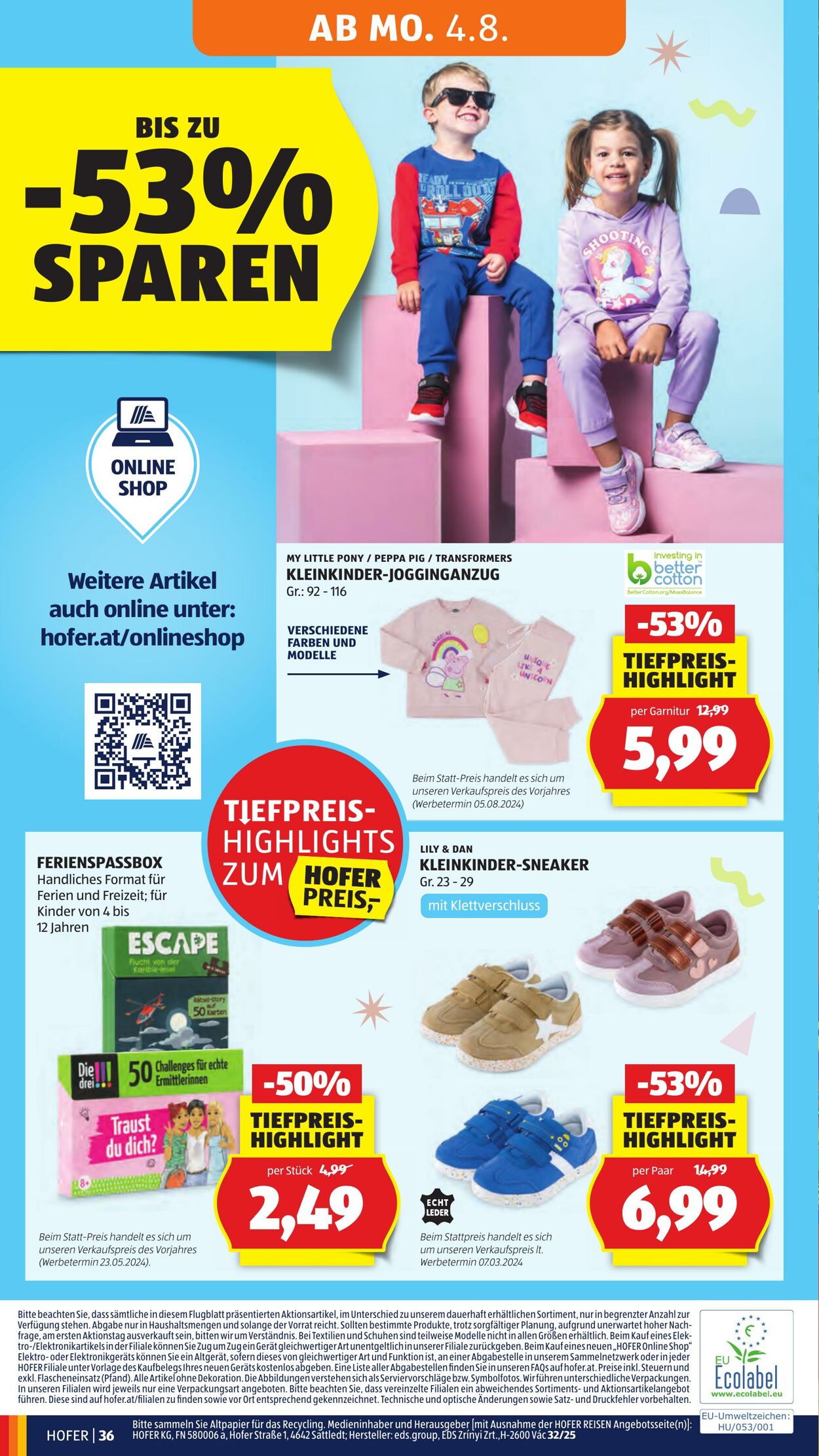 Prospekt Hofer 01.08.2025 - 07.08.2025