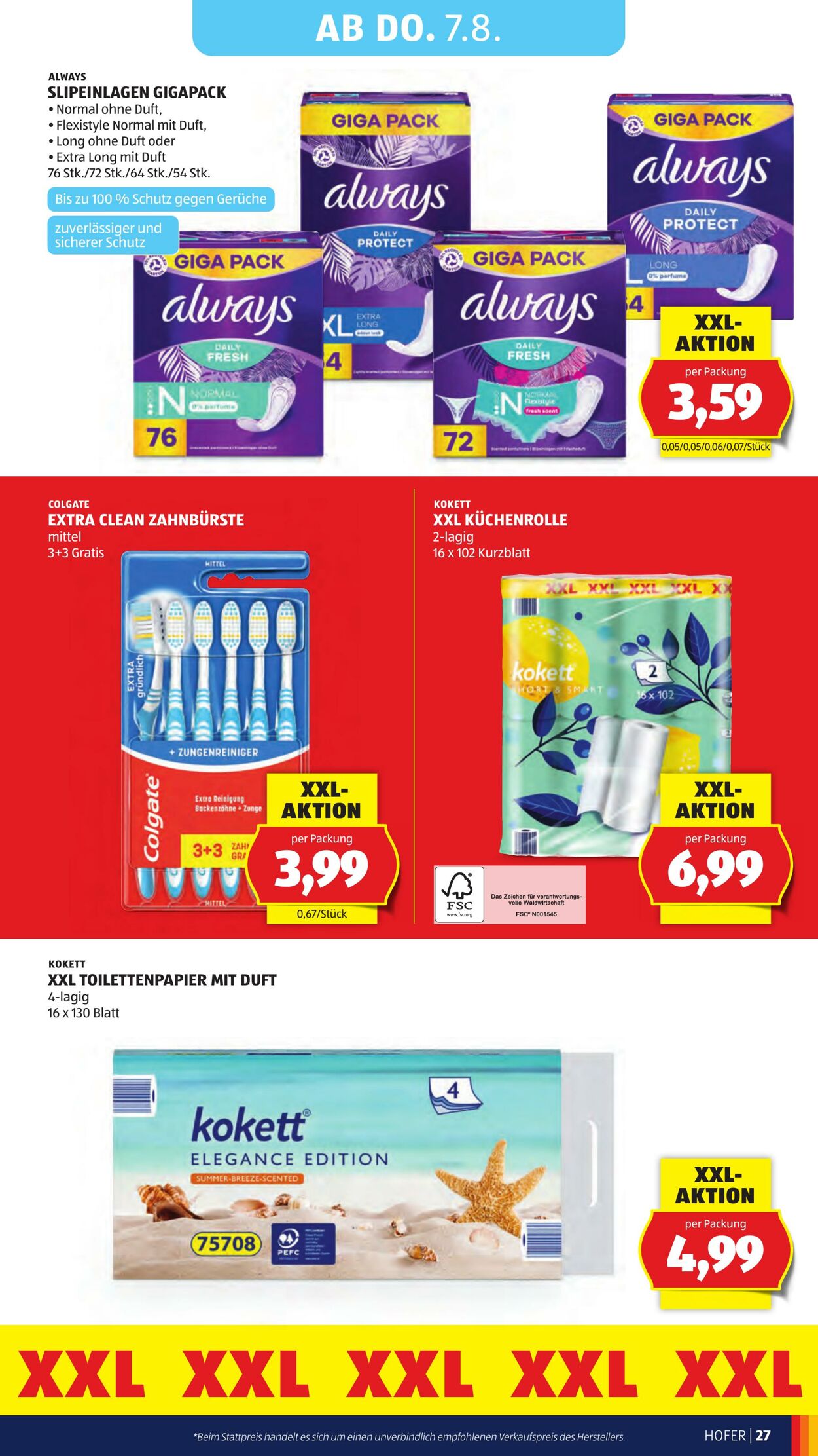 Prospekt Hofer 01.08.2025 - 07.08.2025