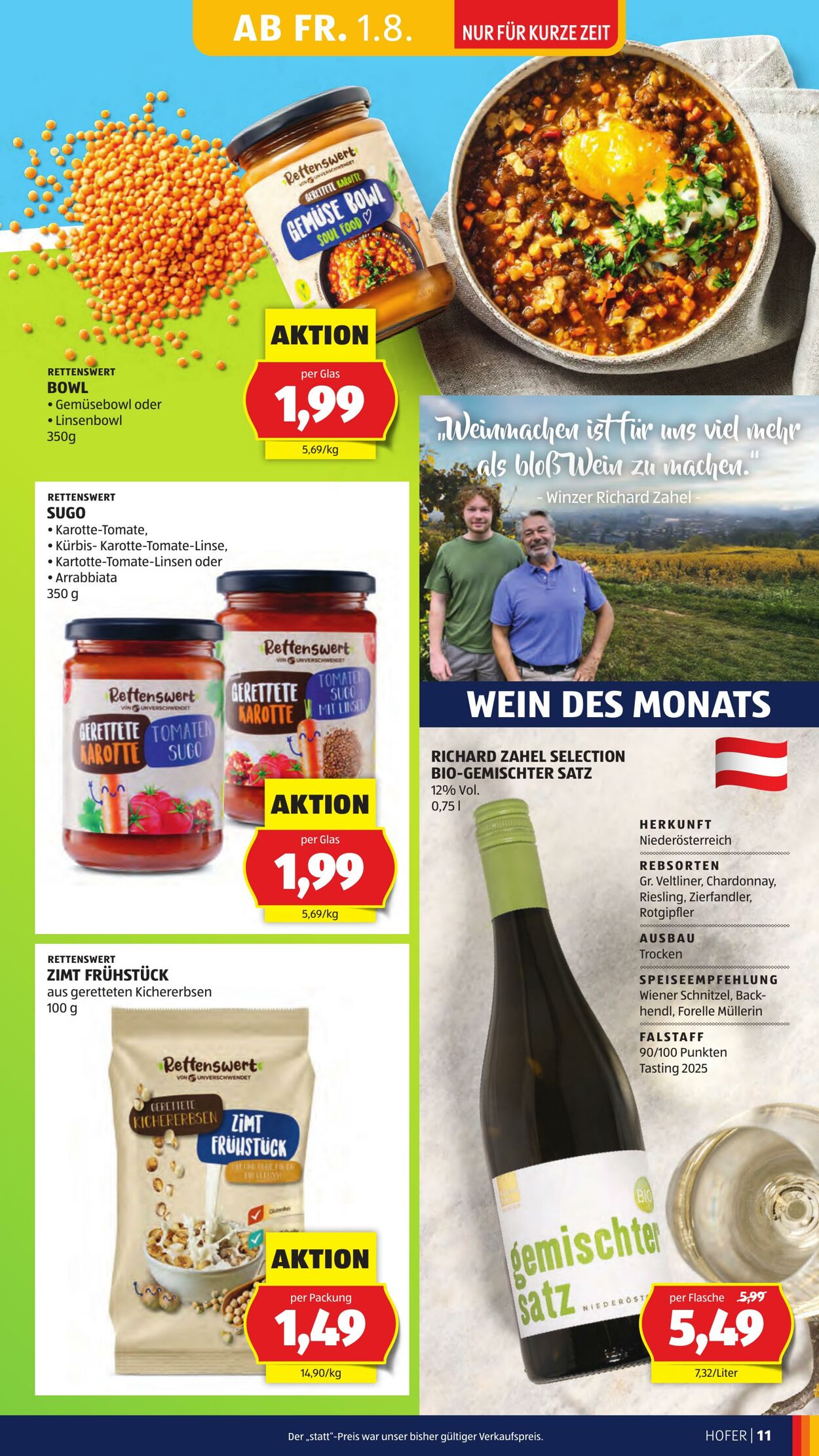 Prospekt Hofer 01.08.2025 - 07.08.2025