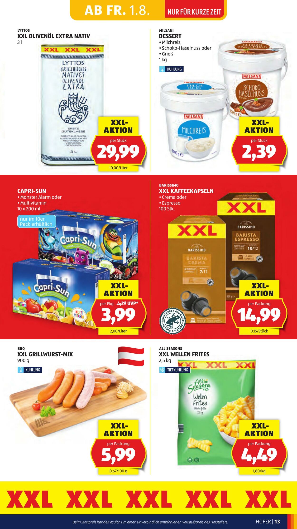 Prospekt Hofer 01.08.2025 - 07.08.2025