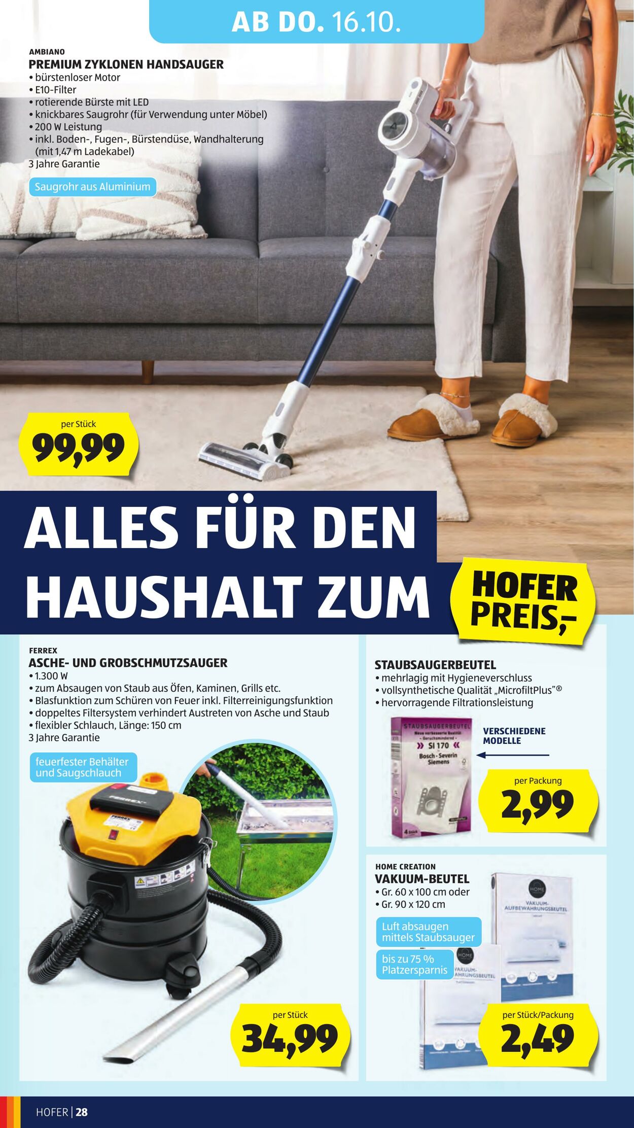 Prospekt Hofer 10.10.2025 - 16.10.2025
