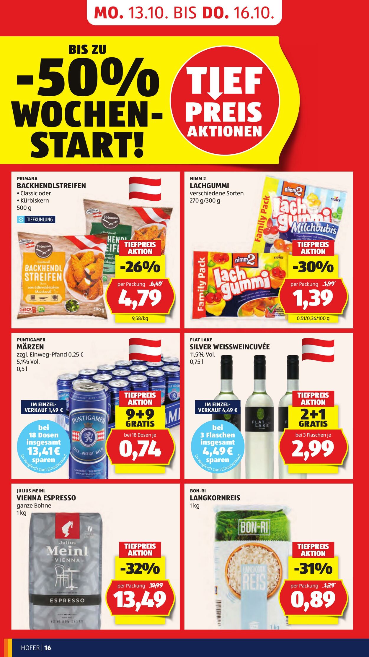 Prospekt Hofer 10.10.2025 - 16.10.2025