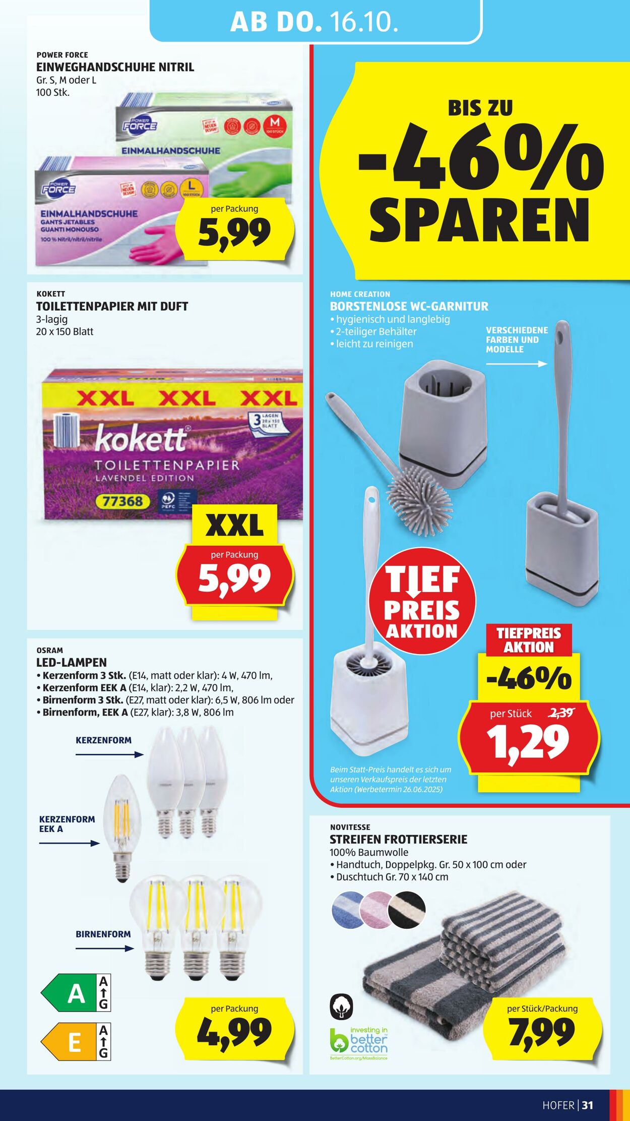 Prospekt Hofer 10.10.2025 - 16.10.2025