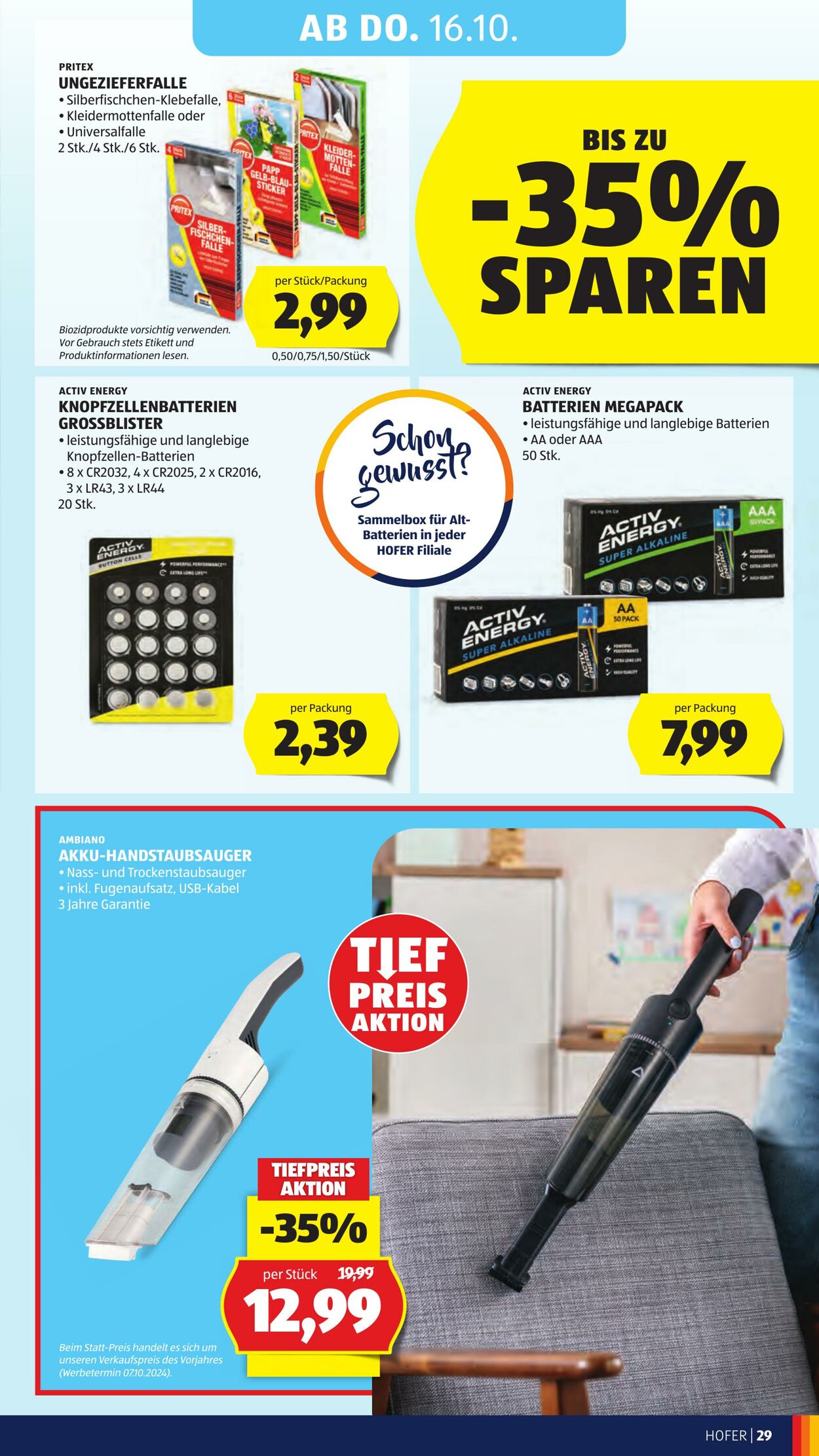 Prospekt Hofer 10.10.2025 - 16.10.2025