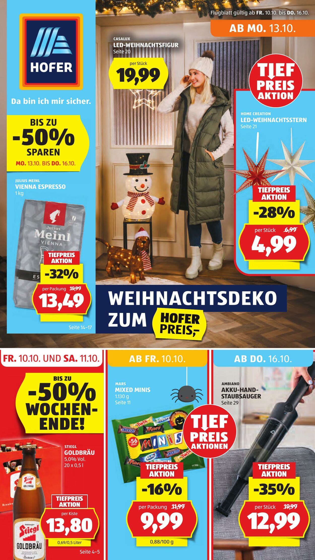 Prospekt Hofer - Angebote gültig ab Freitag, 10.10., Montag 13.10. bis Donnerstag, 16.10.2025 10 Okt, 2025 - 16 Okt, 2025