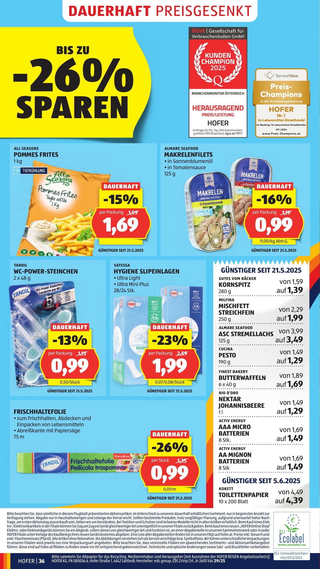 Prospekt Hofer 11.07.2025 - 17.07.2025