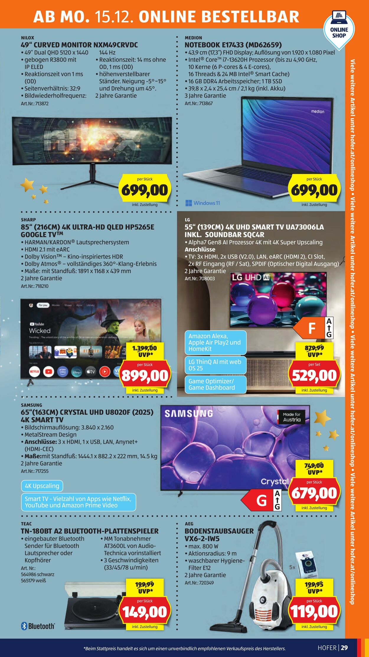 Prospekt Hofer 12.12.2025 - 18.12.2025