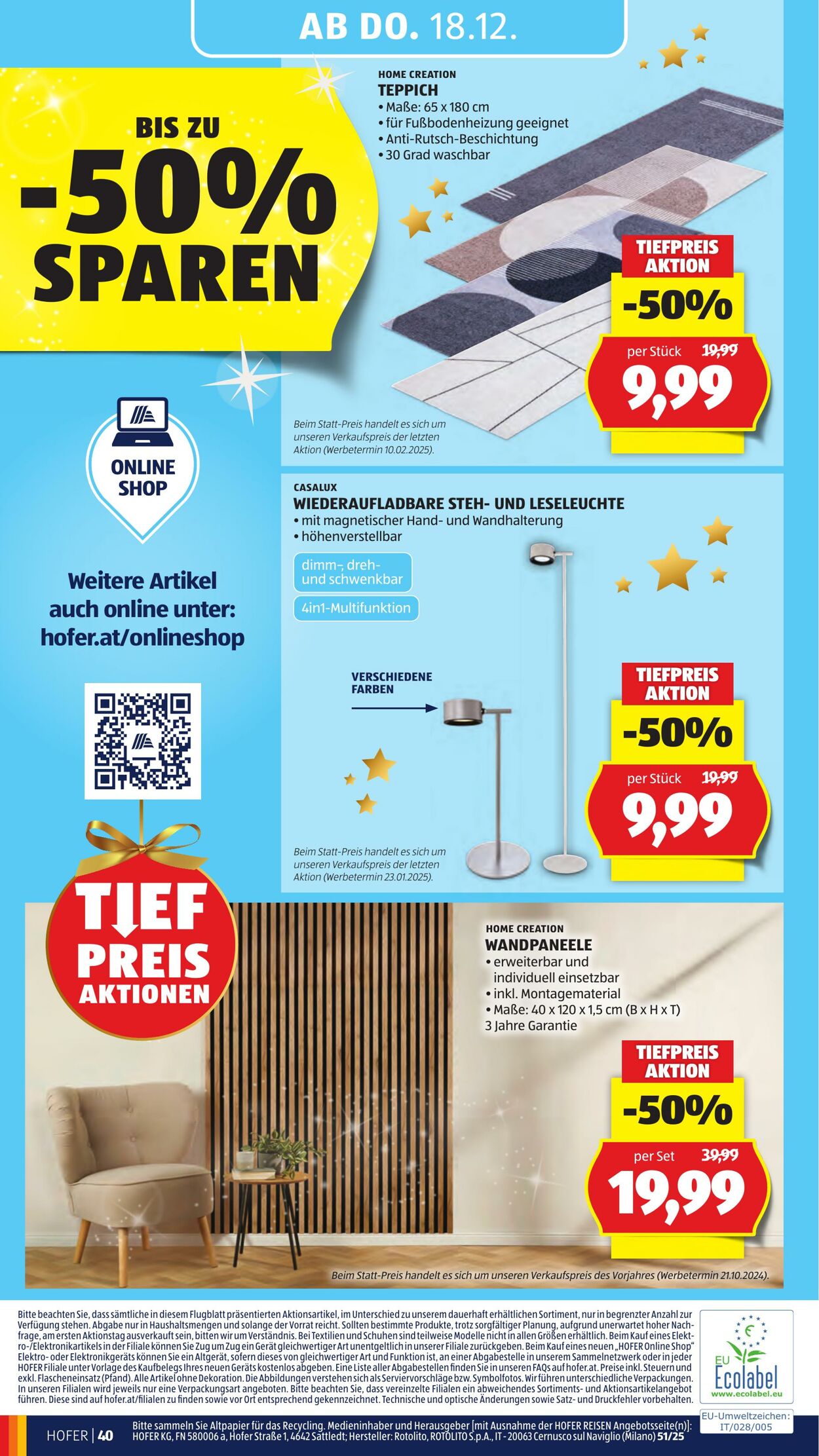 Prospekt Hofer 12.12.2025 - 18.12.2025