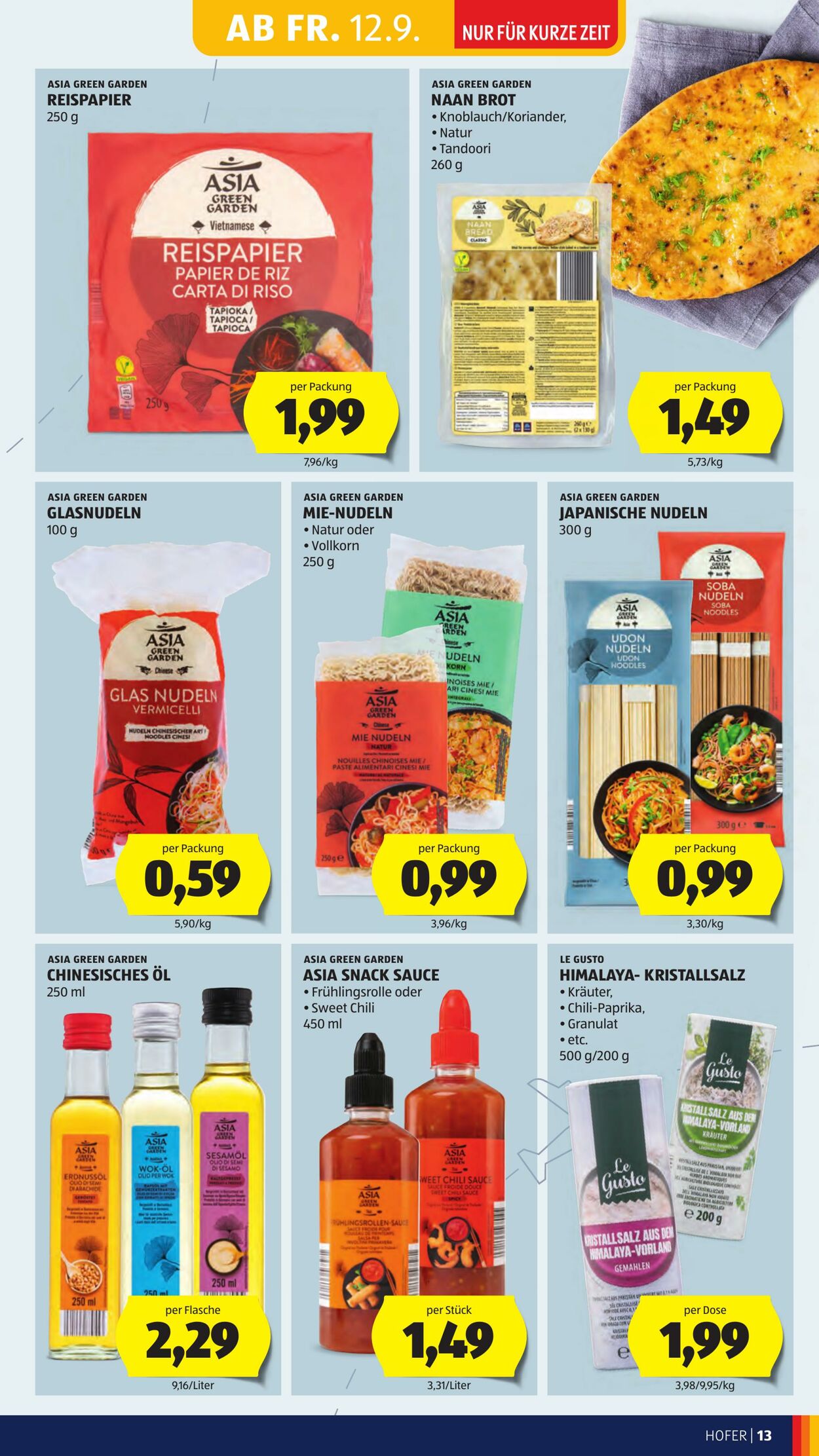 Prospekt Hofer 12.09.2025 - 18.09.2025