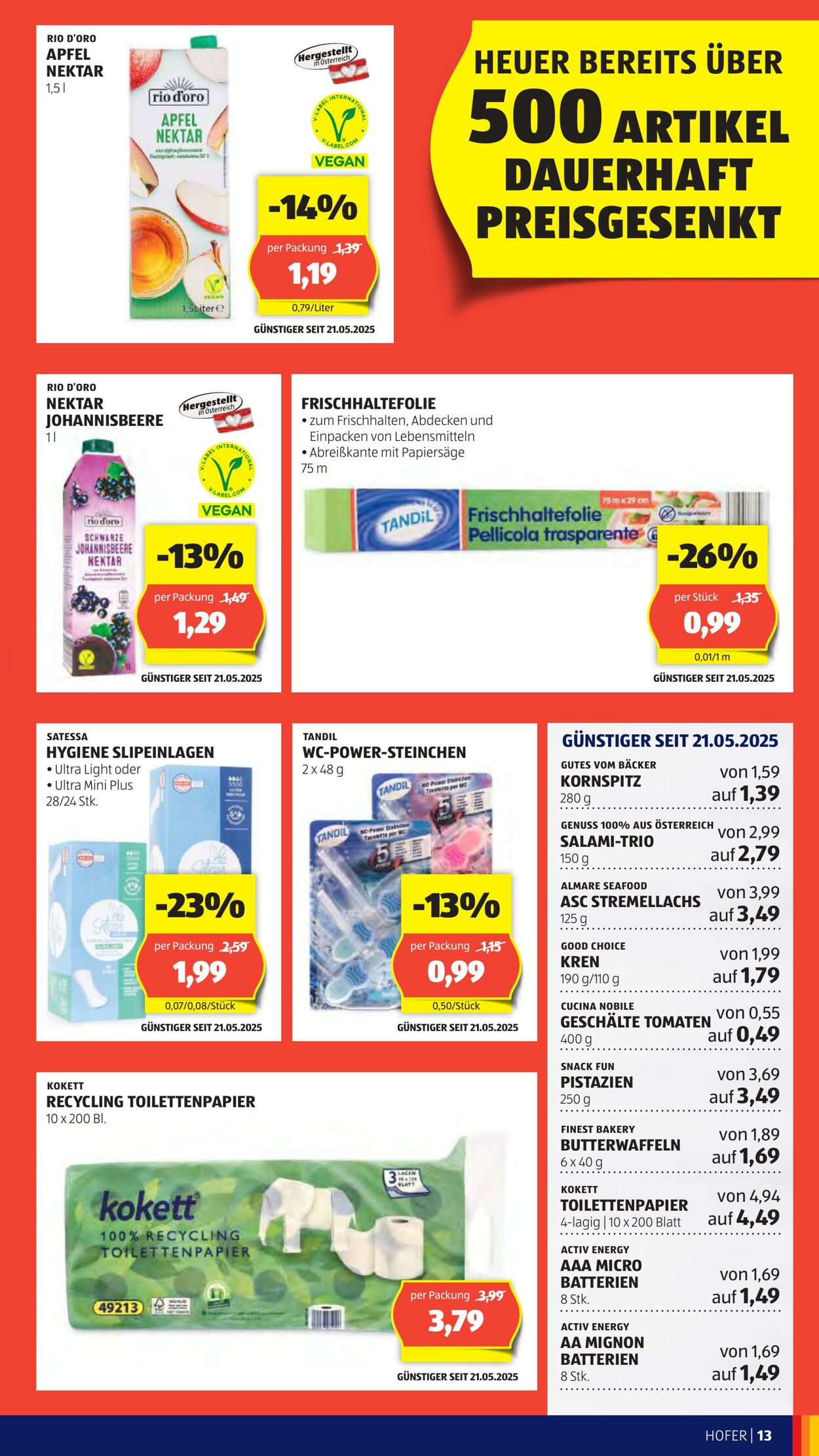 Prospekt Hofer 13.06.2025 - 18.06.2025