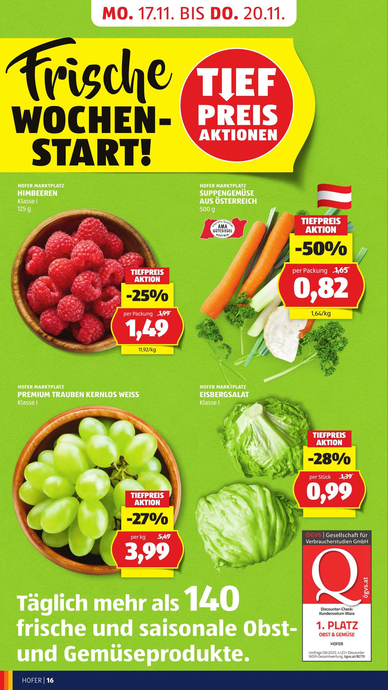 Prospekt Hofer 14.11.2025 - 20.11.2025