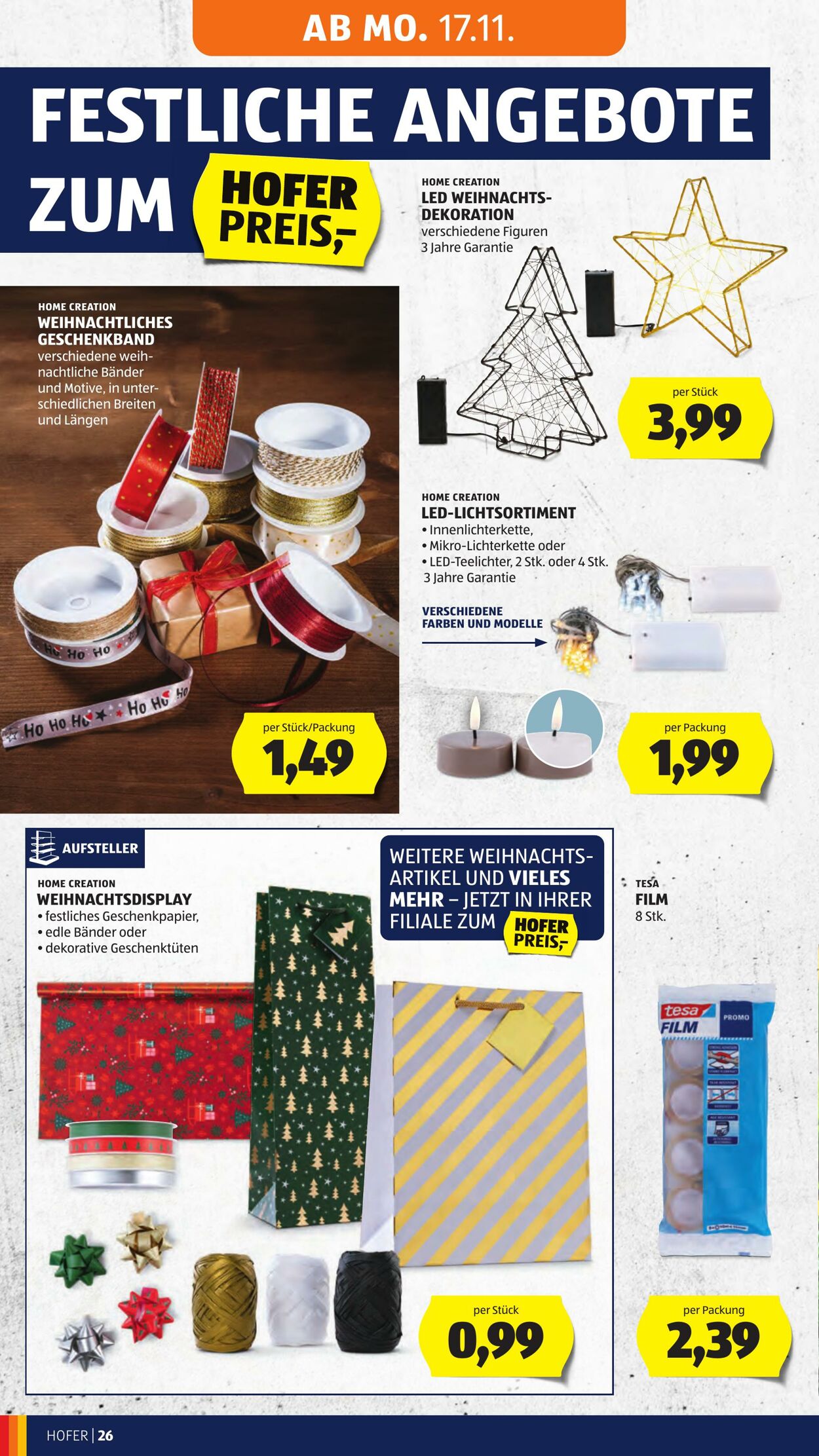 Prospekt Hofer 14.11.2025 - 20.11.2025
