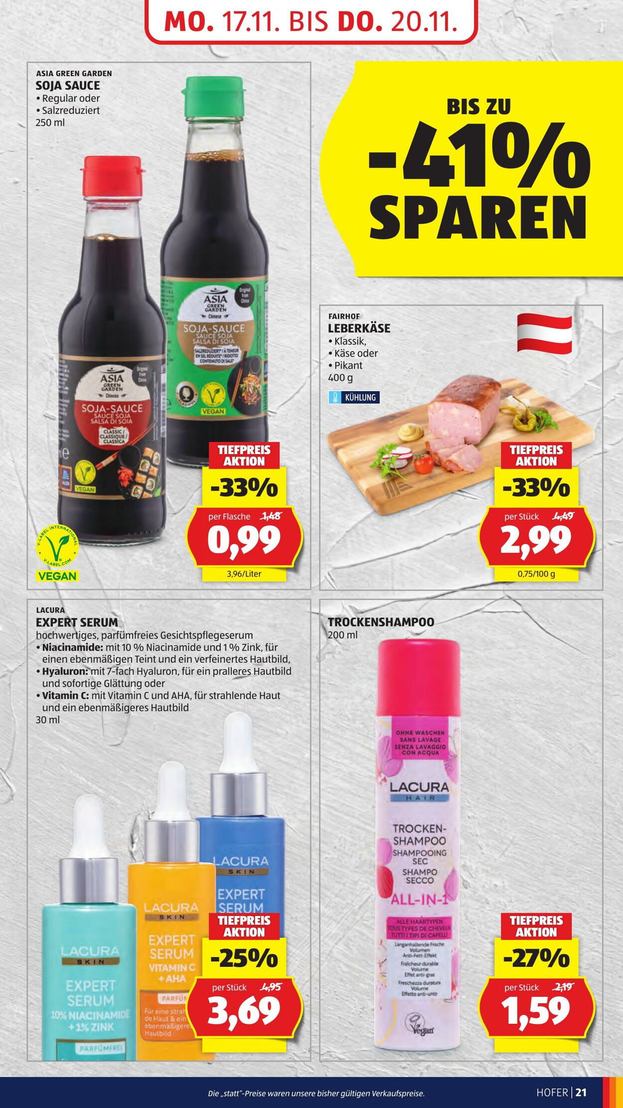 Prospekt Hofer 14.11.2025 - 20.11.2025