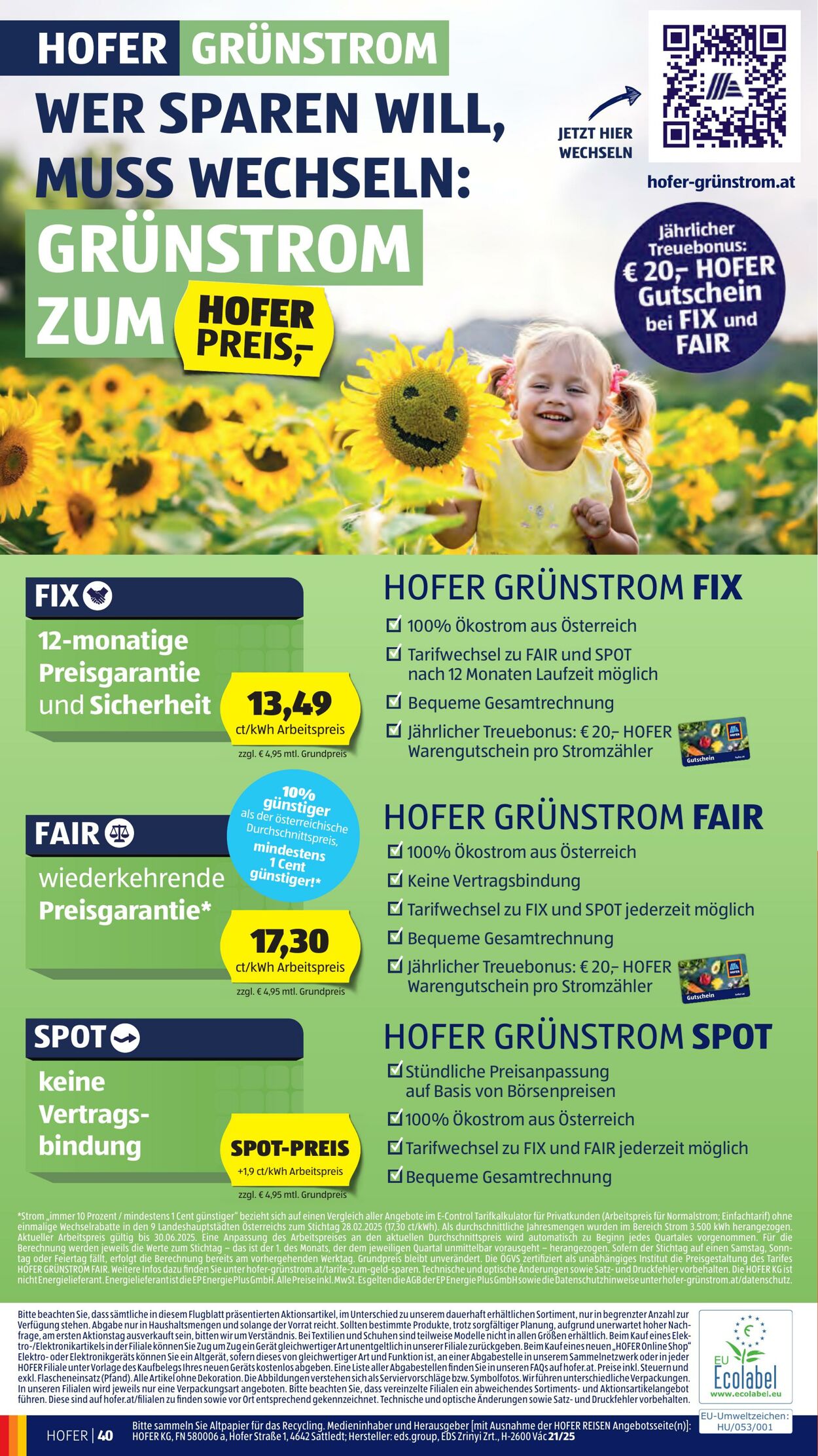 Prospekt Hofer 16.05.2025 - 22.05.2025