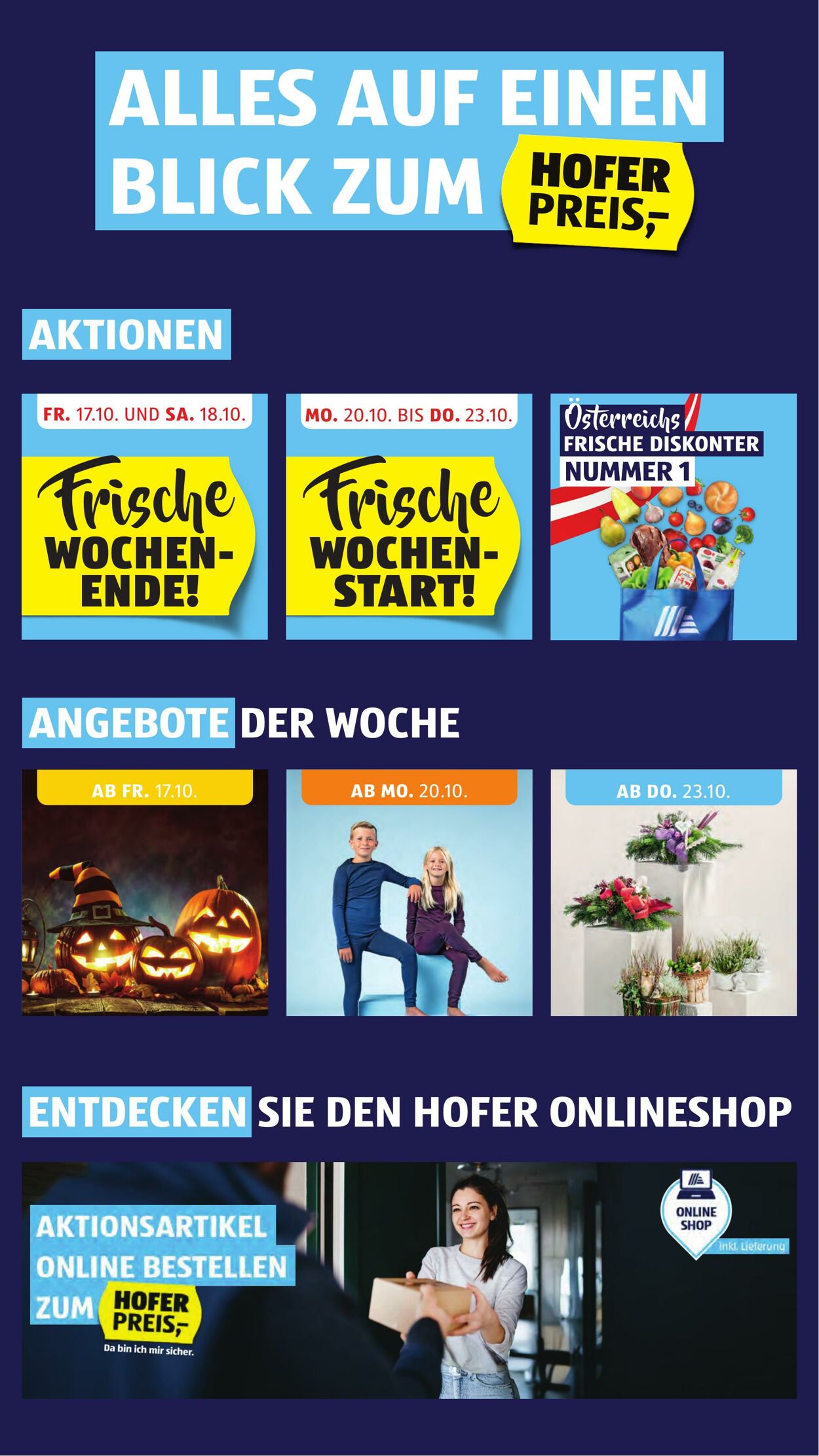 Prospekt Hofer 17.10.2025 - 23.10.2025