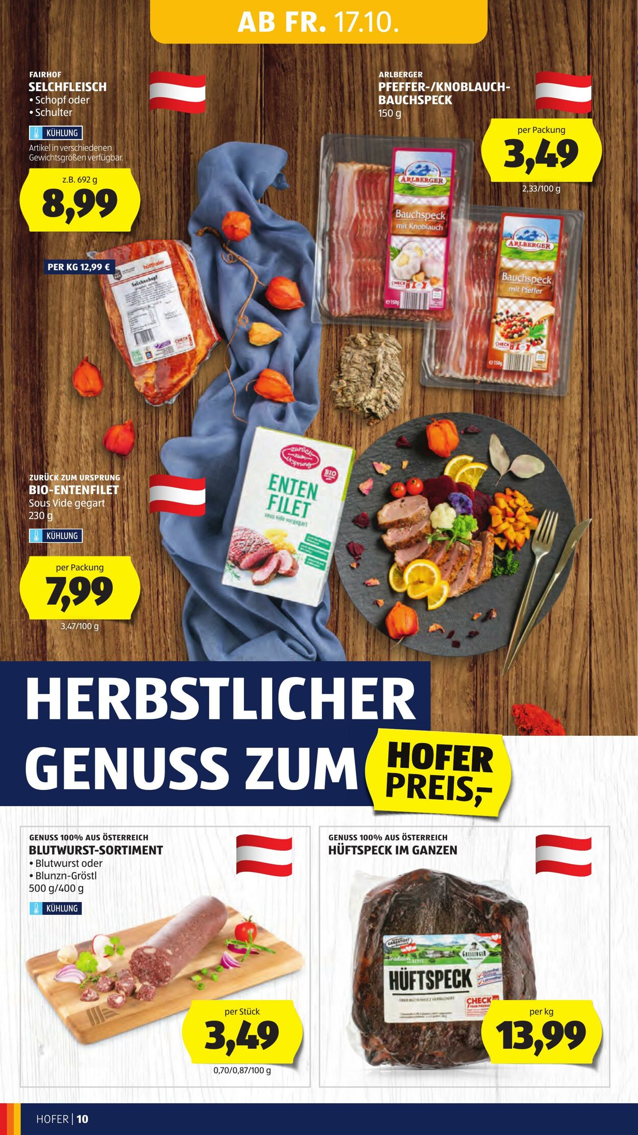Prospekt Hofer 17.10.2025 - 23.10.2025