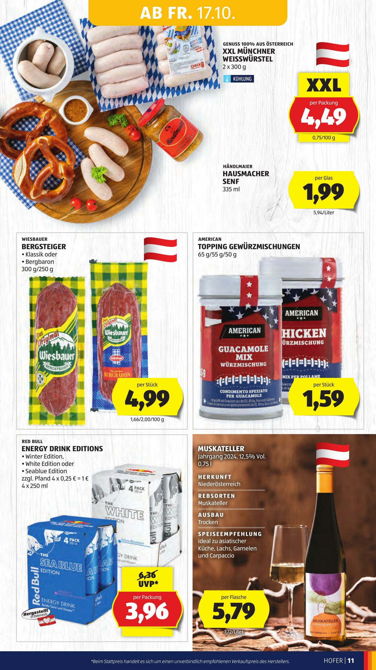 Prospekt Hofer 17.10.2025 - 23.10.2025