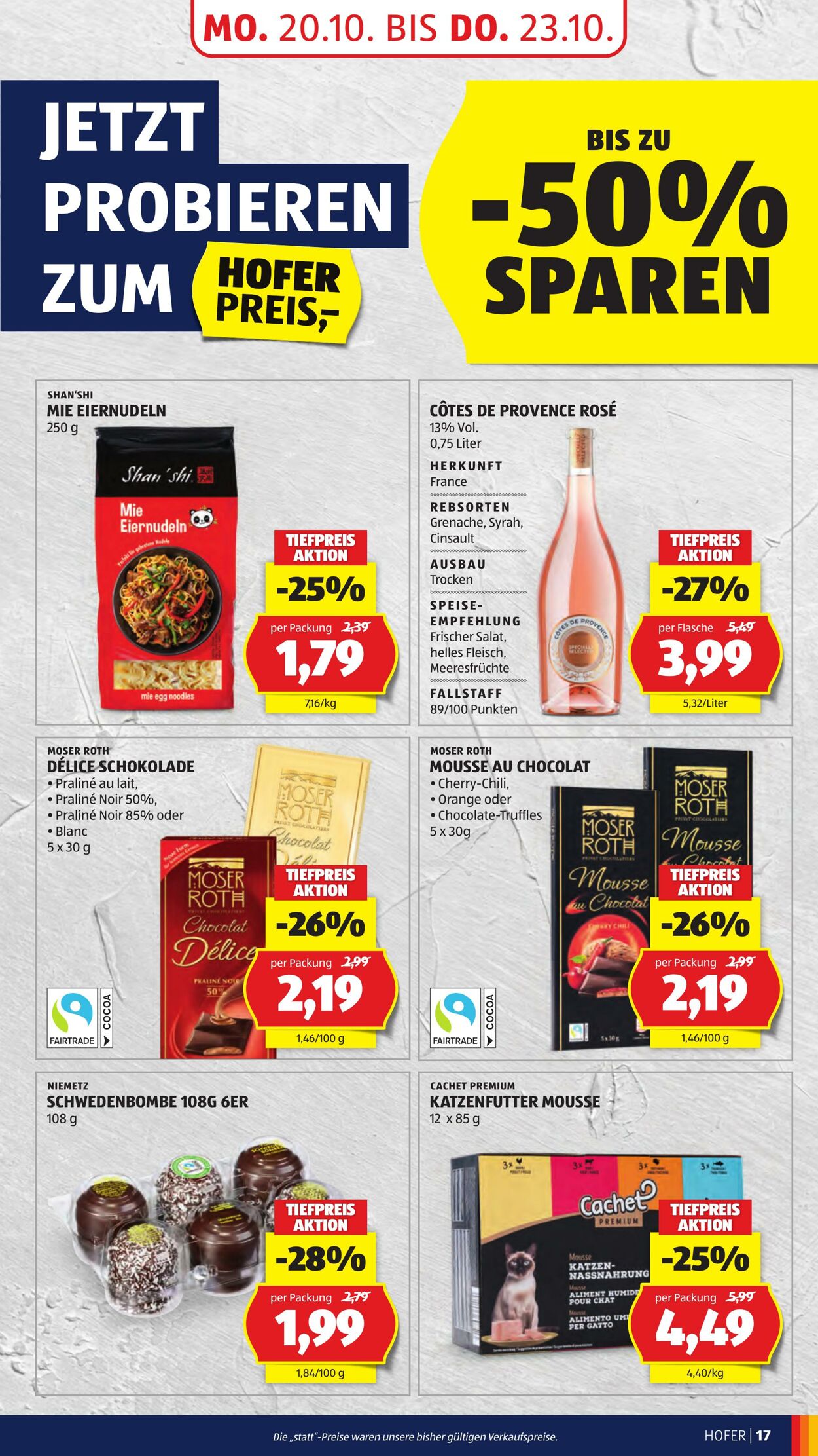 Prospekt Hofer 17.10.2025 - 23.10.2025