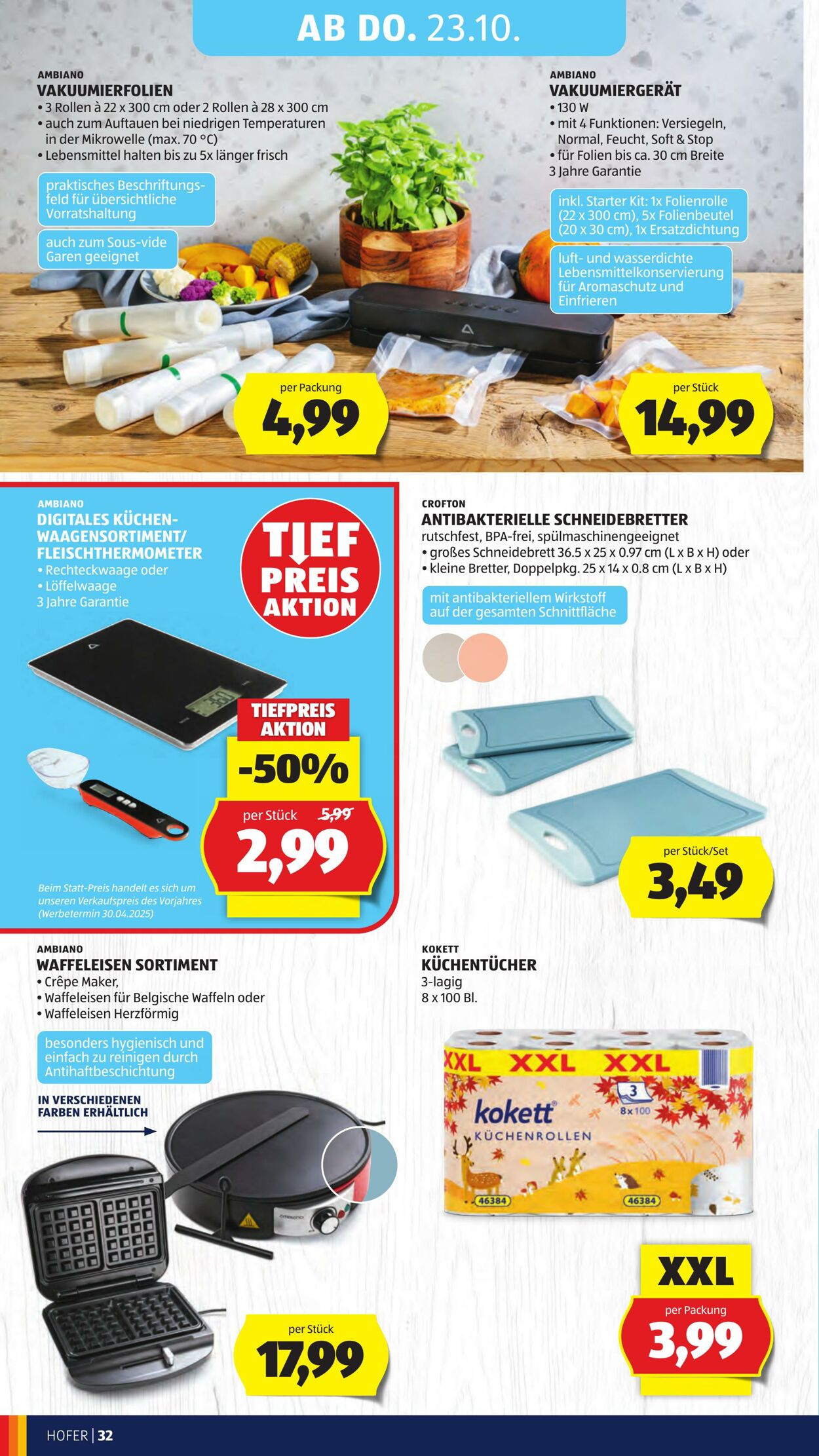 Prospekt Hofer 17.10.2025 - 23.10.2025