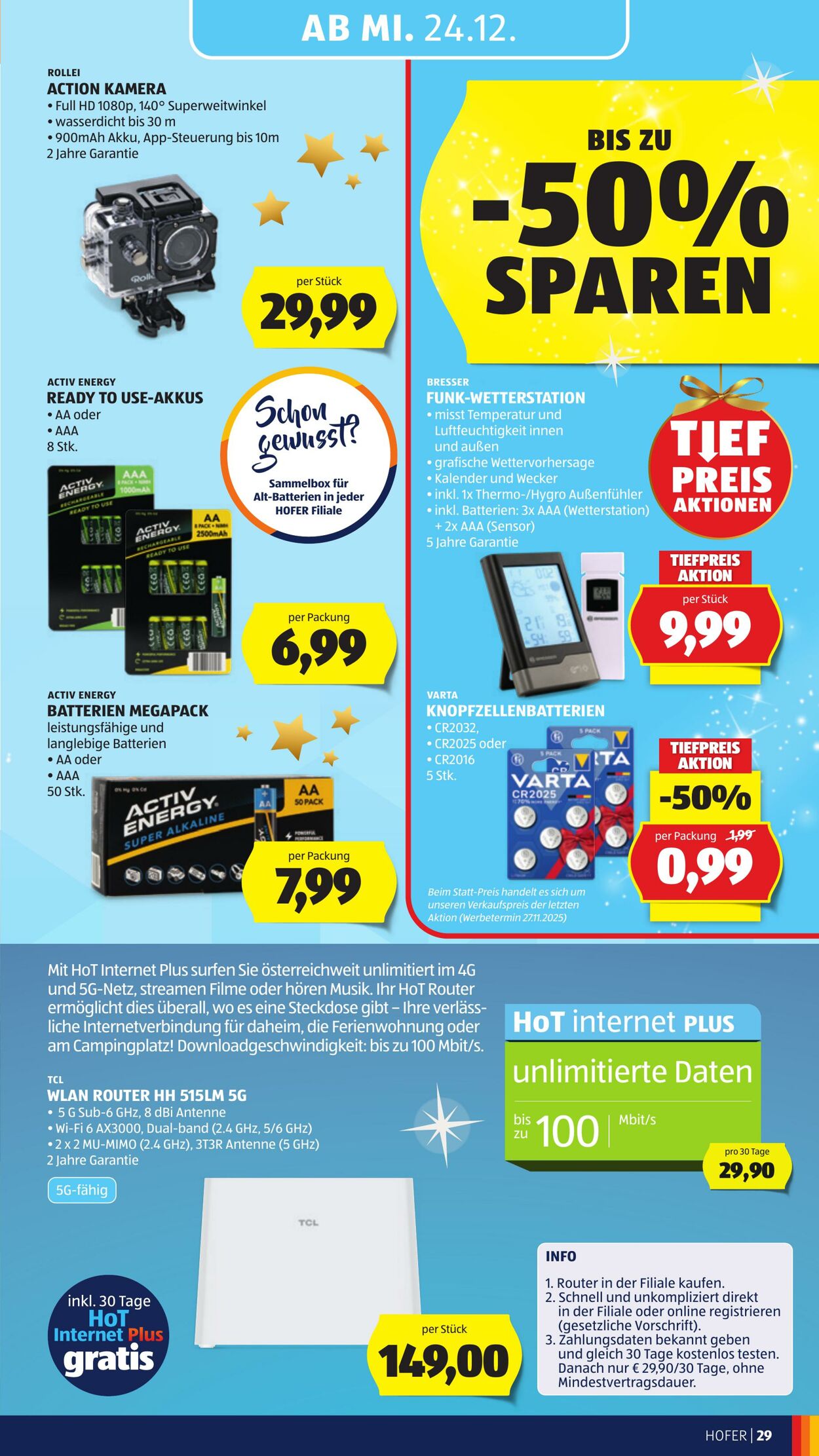 Prospekt Hofer 19.12.2025 - 24.12.2025