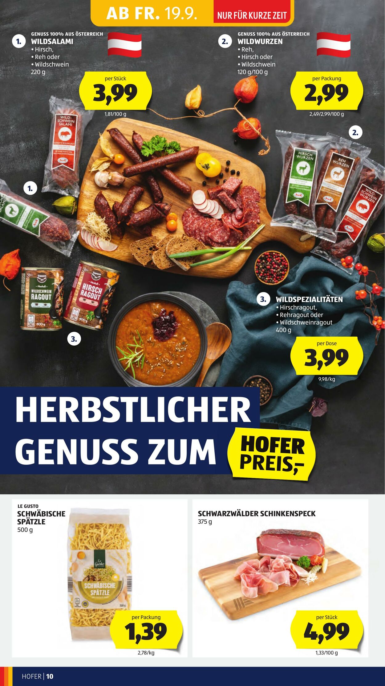 Prospekt Hofer 19.09.2025 - 25.09.2025
