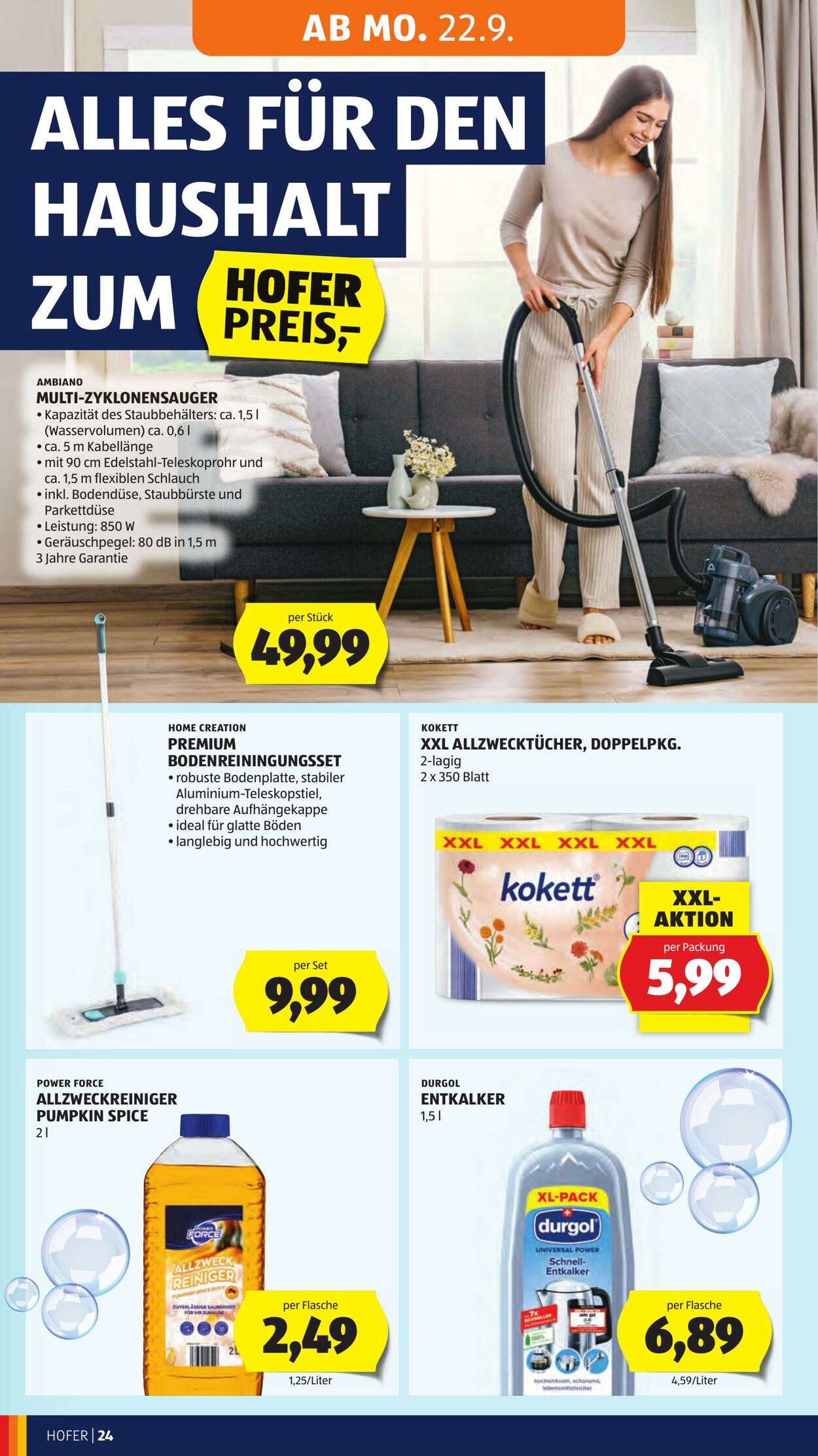 Prospekt Hofer 19.09.2025 - 25.09.2025