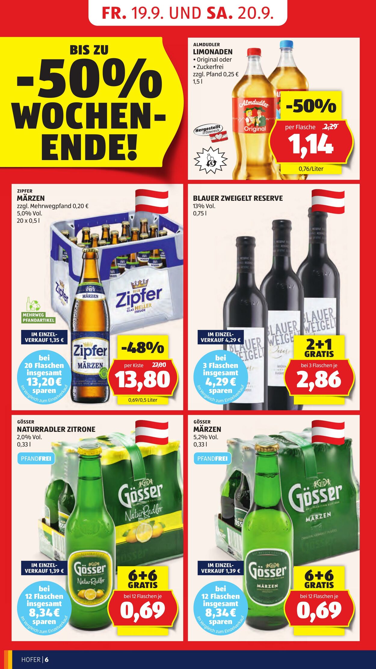 Prospekt Hofer 19.09.2025 - 25.09.2025
