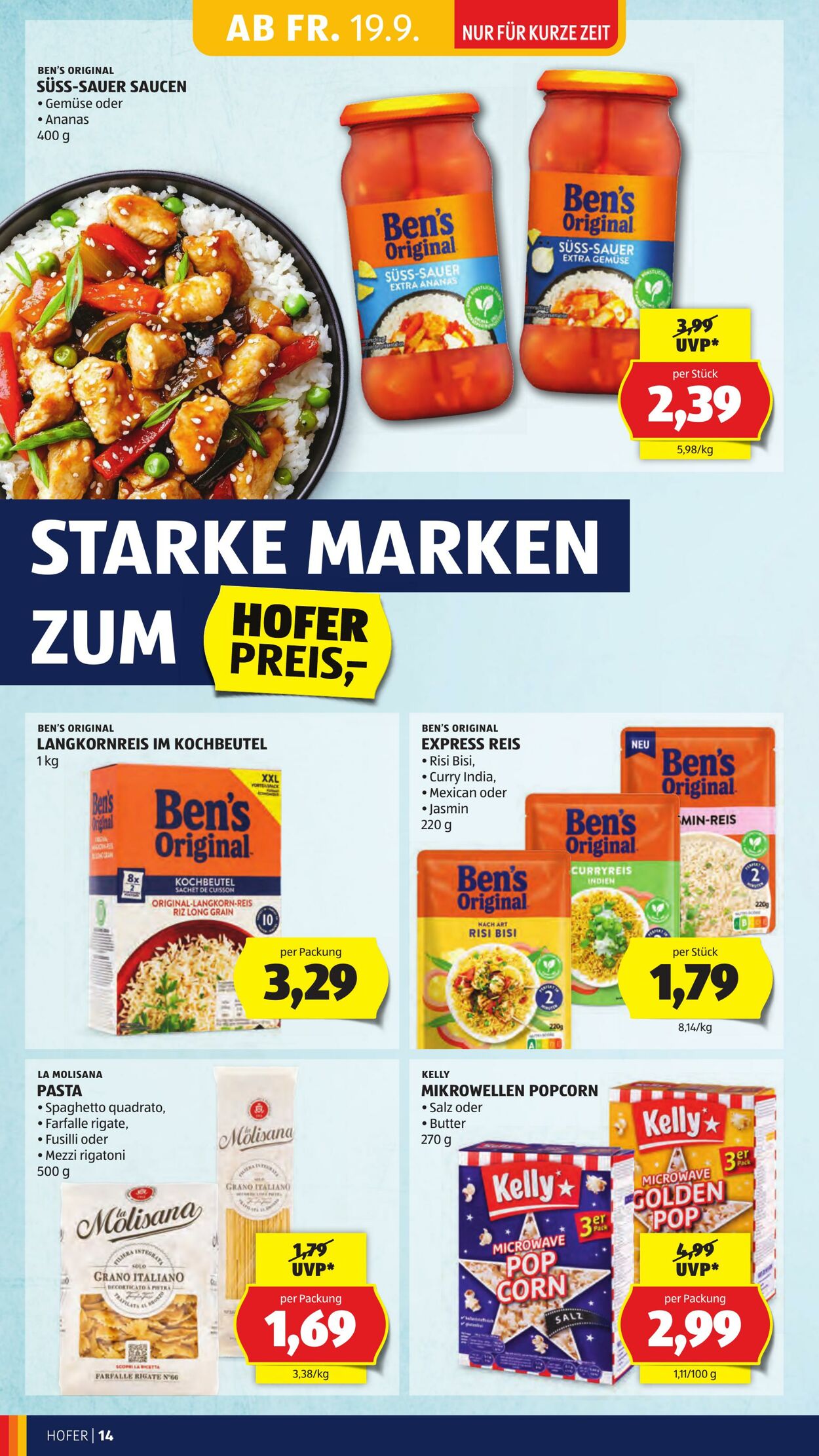 Prospekt Hofer 19.09.2025 - 25.09.2025