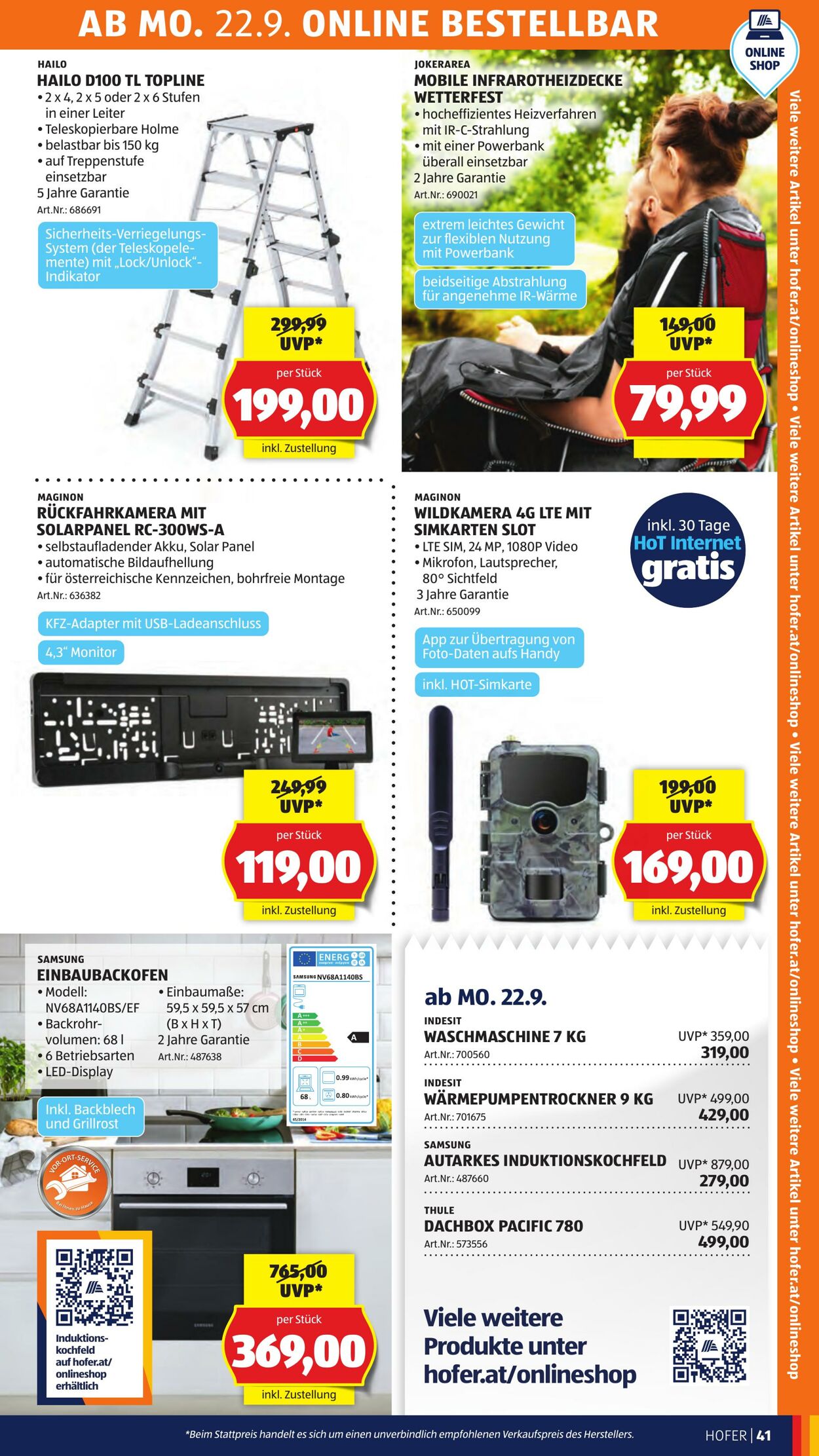 Prospekt Hofer 19.09.2025 - 25.09.2025