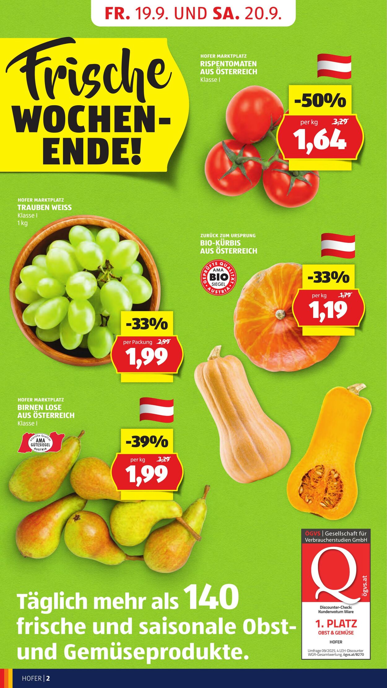 Prospekt Hofer 19.09.2025 - 25.09.2025
