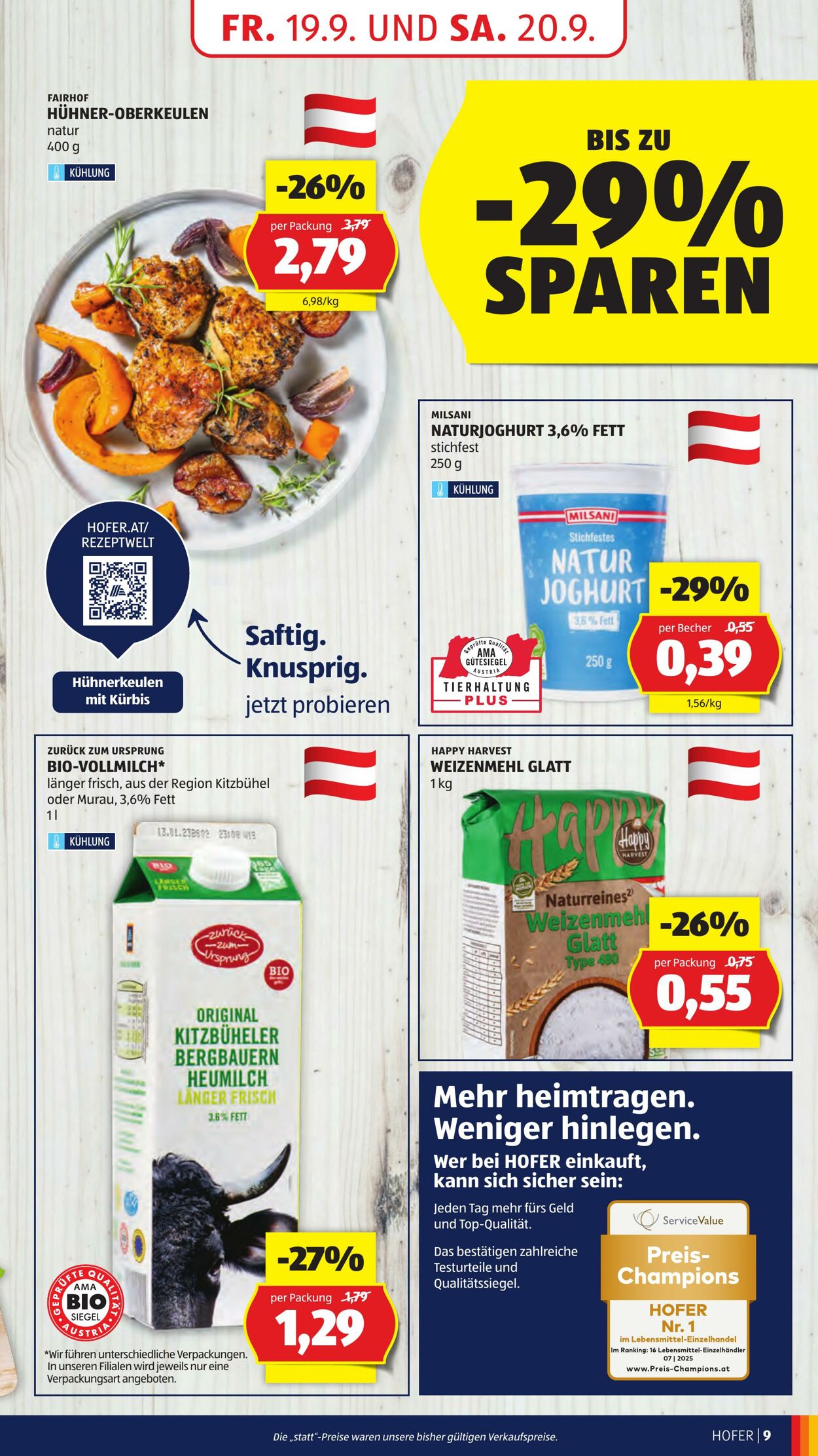 Prospekt Hofer 19.09.2025 - 25.09.2025