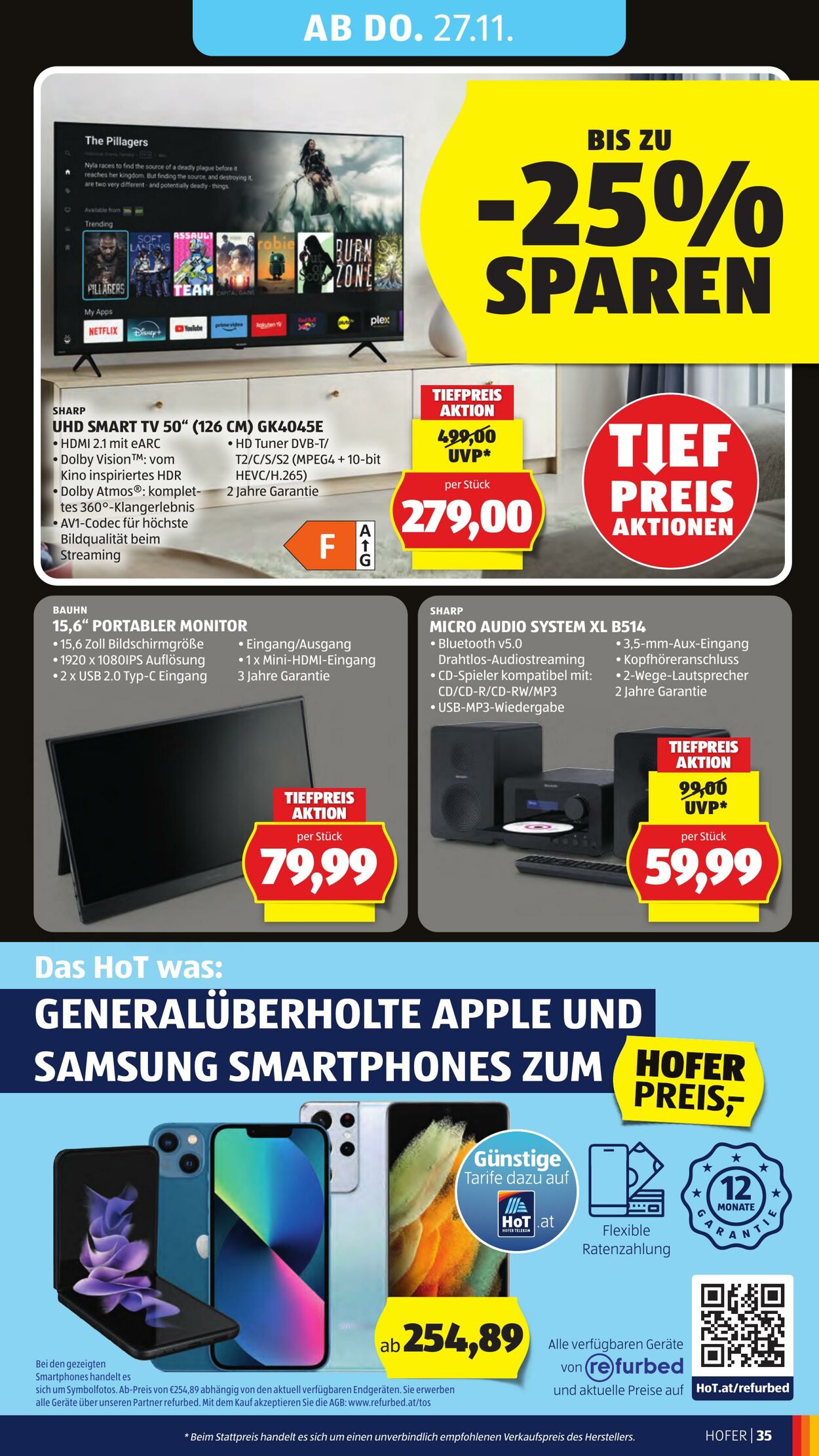 Prospekt Hofer 21.11.2025 - 27.11.2025