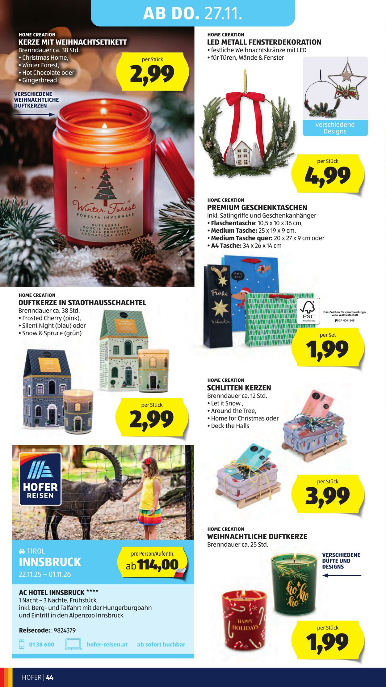 Prospekt Hofer 21.11.2025 - 27.11.2025