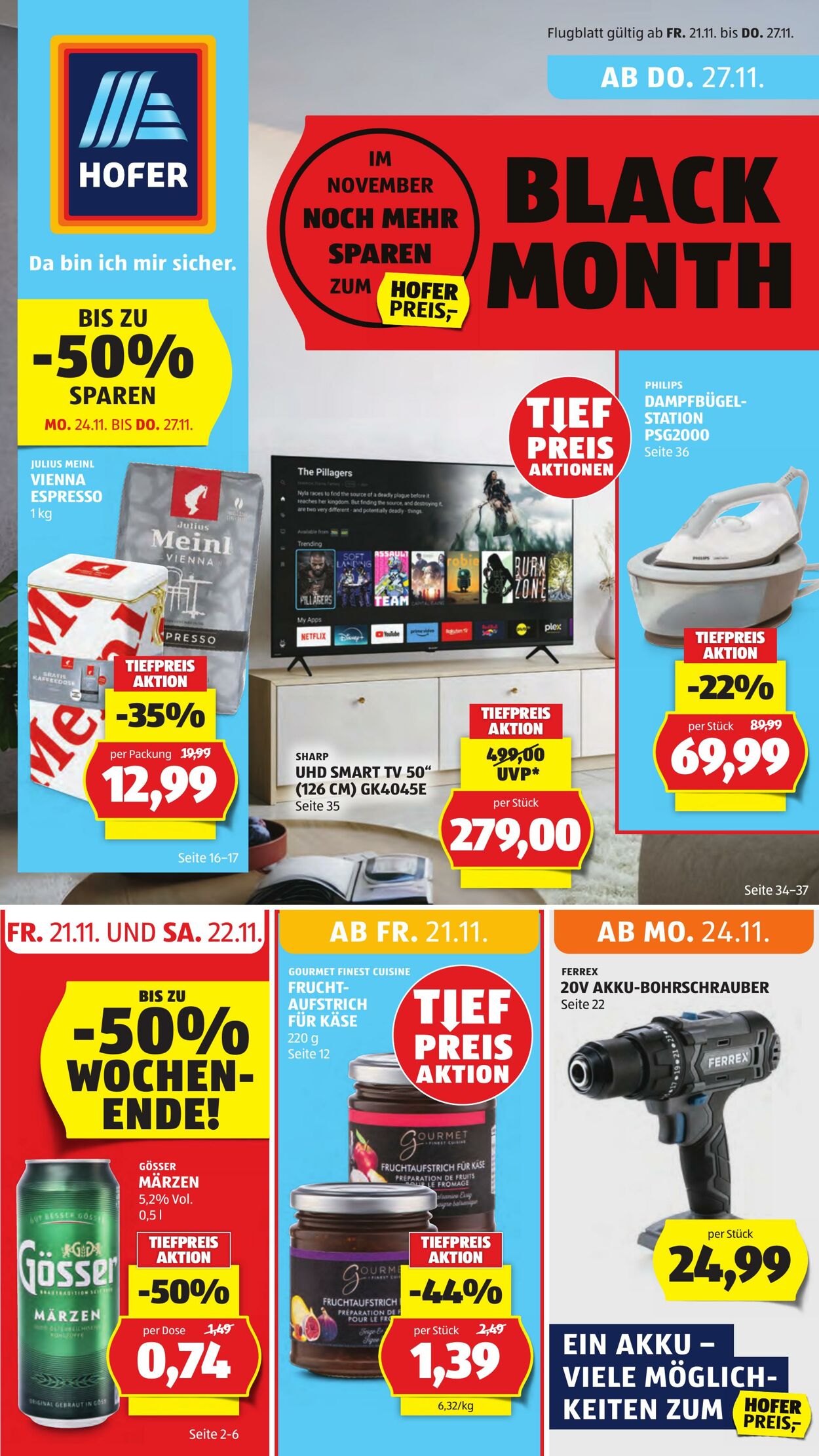 Prospekt Hofer 21.11.2025 - 27.11.2025