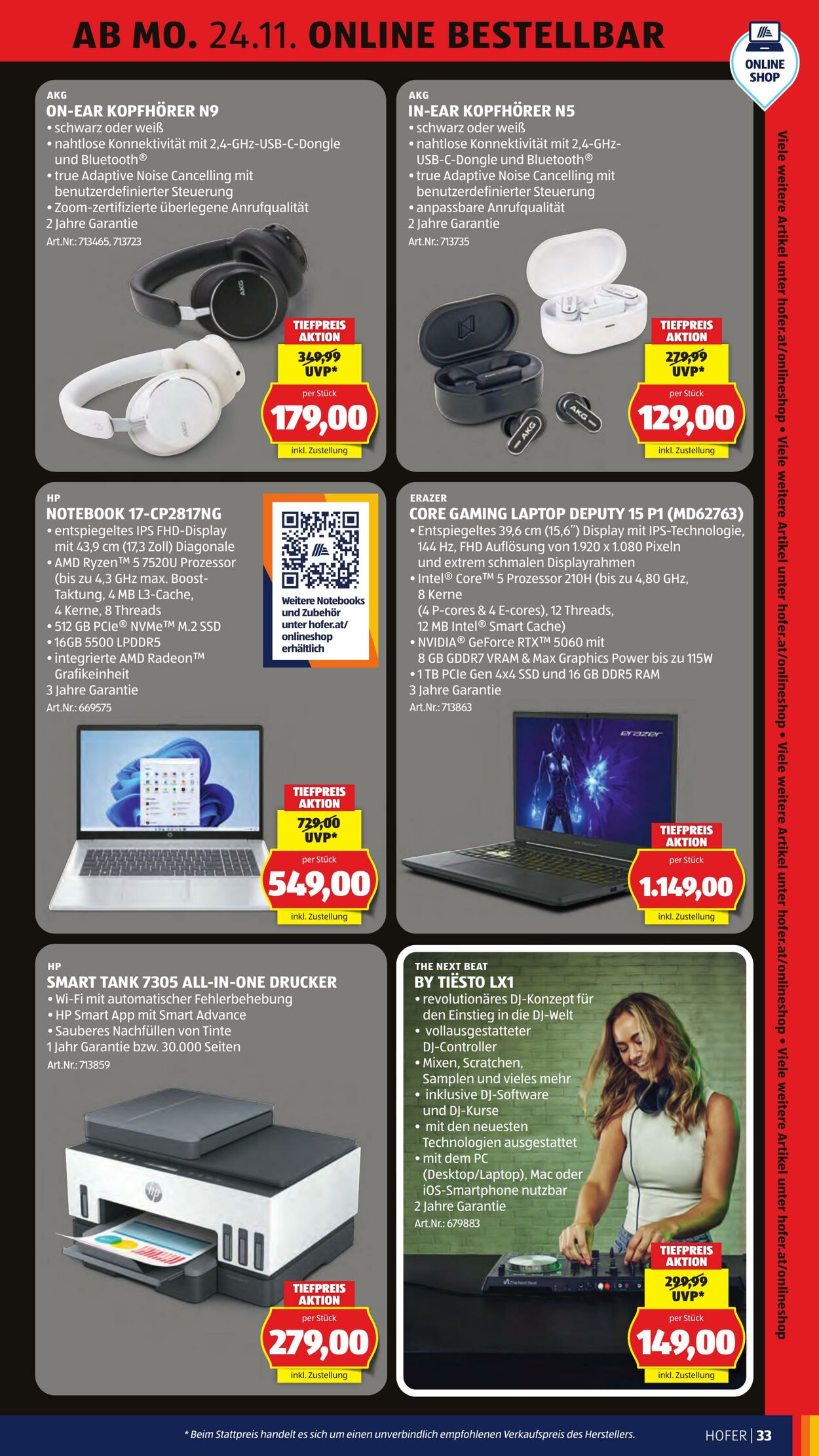 Prospekt Hofer 21.11.2025 - 27.11.2025