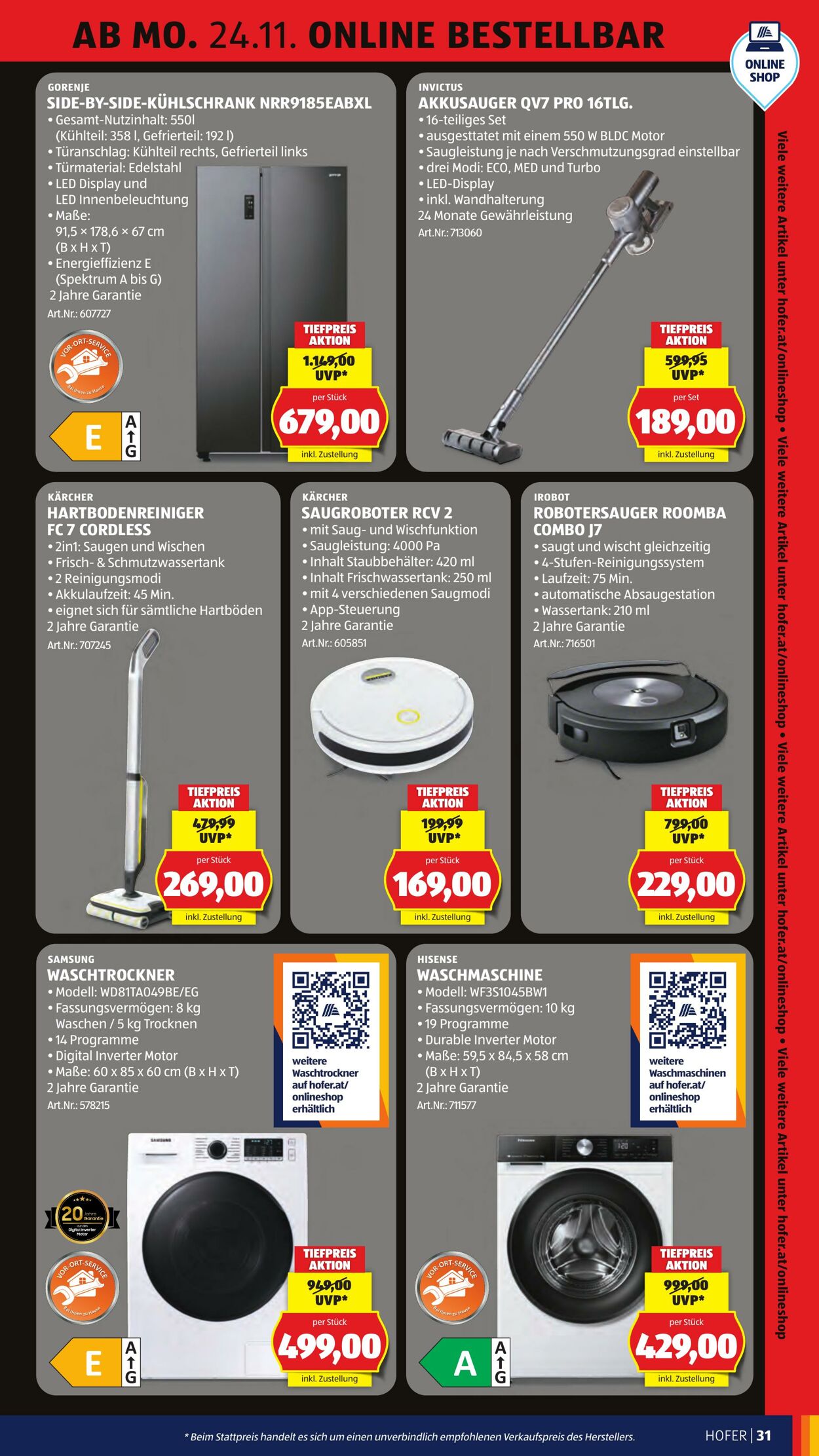 Prospekt Hofer 21.11.2025 - 27.11.2025