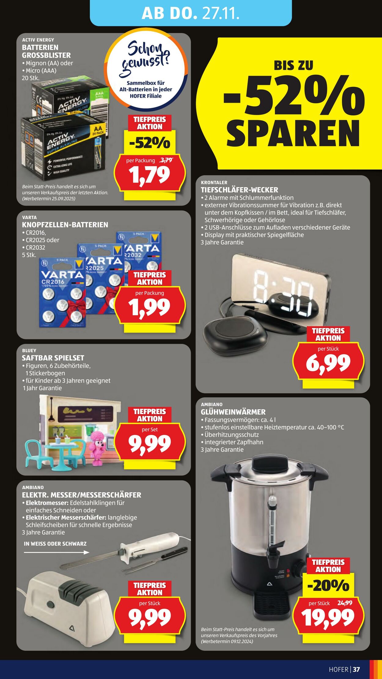 Prospekt Hofer 21.11.2025 - 27.11.2025