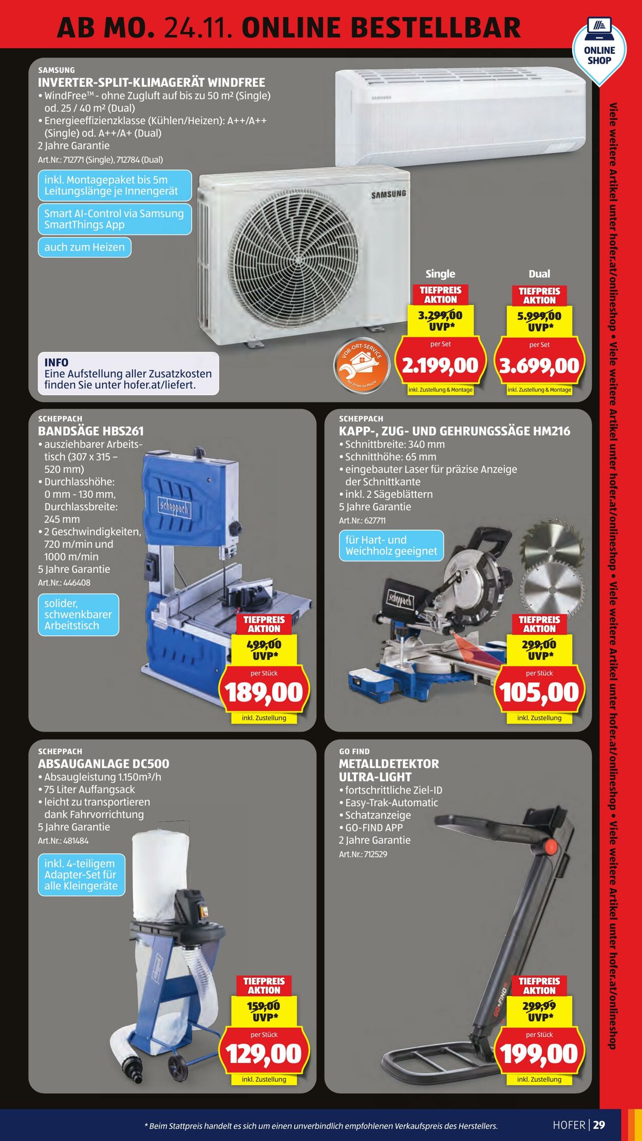 Prospekt Hofer 21.11.2025 - 27.11.2025
