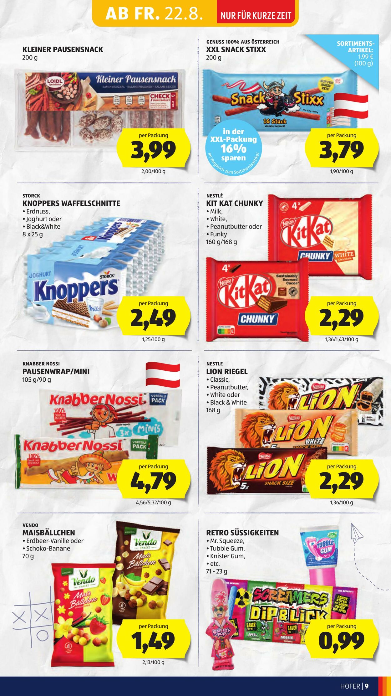 Prospekt Hofer 22.08.2025 - 28.08.2025