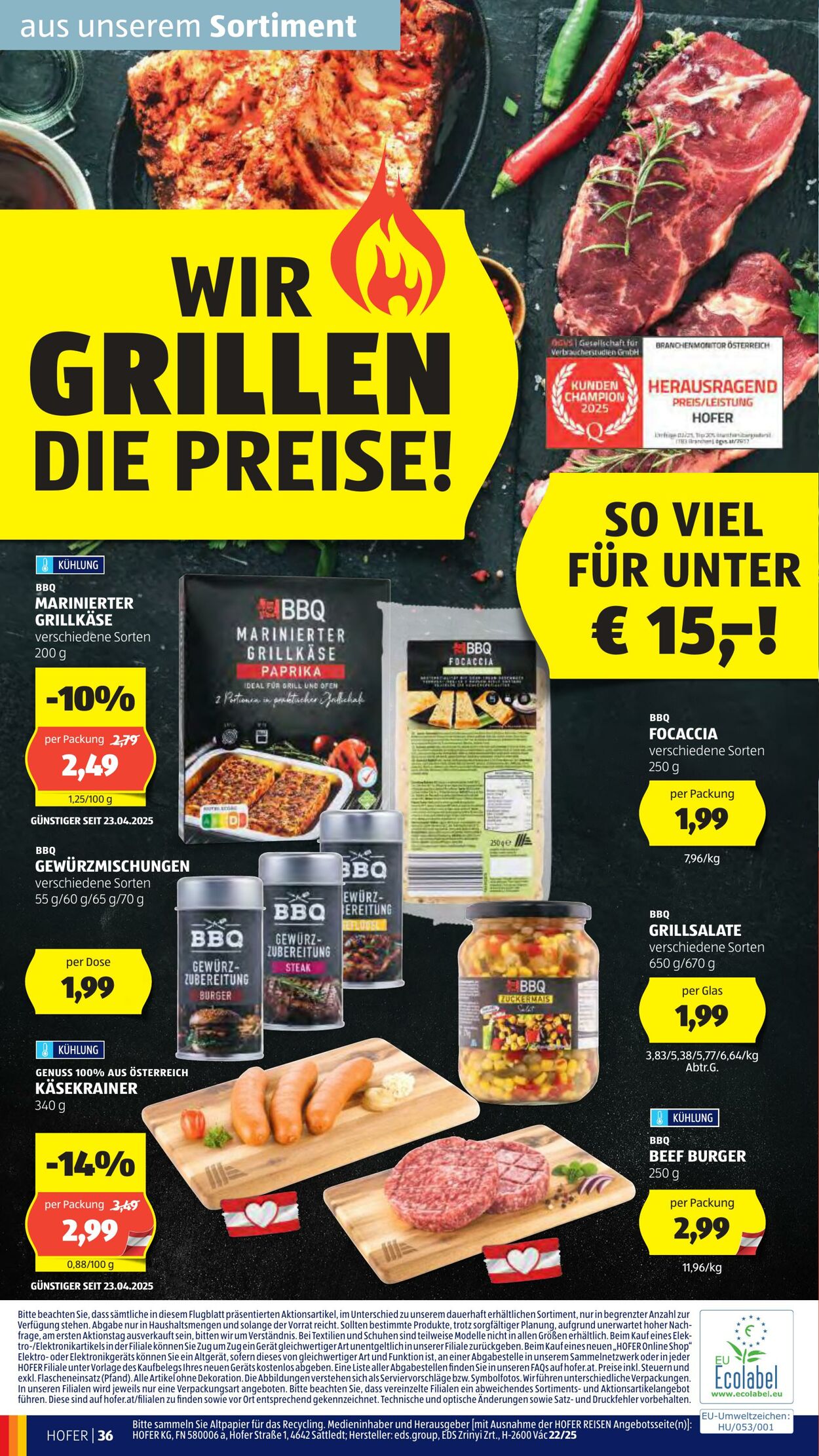Prospekt Hofer 23.05.2025 - 28.05.2025